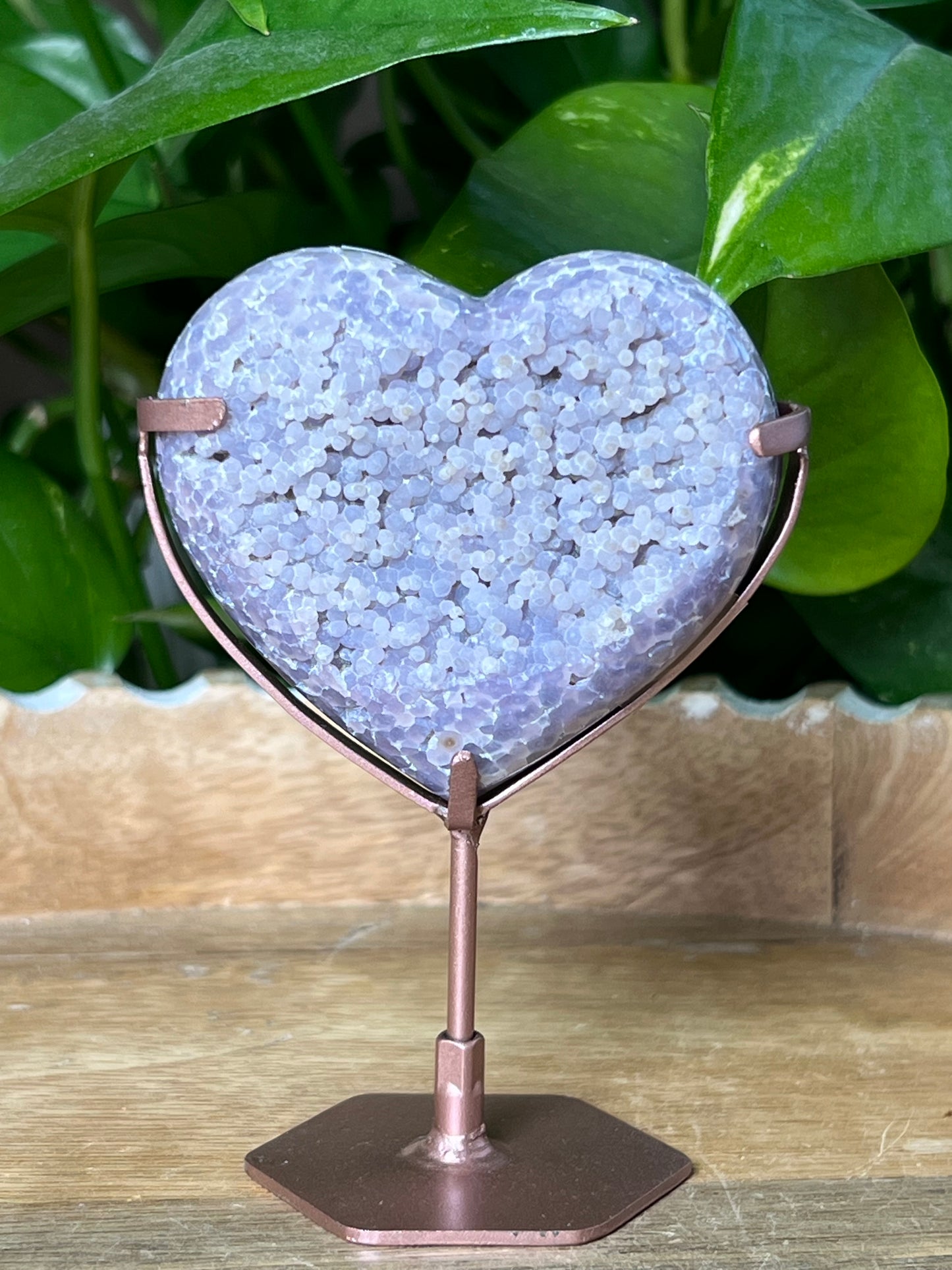 Grape Agate Heart