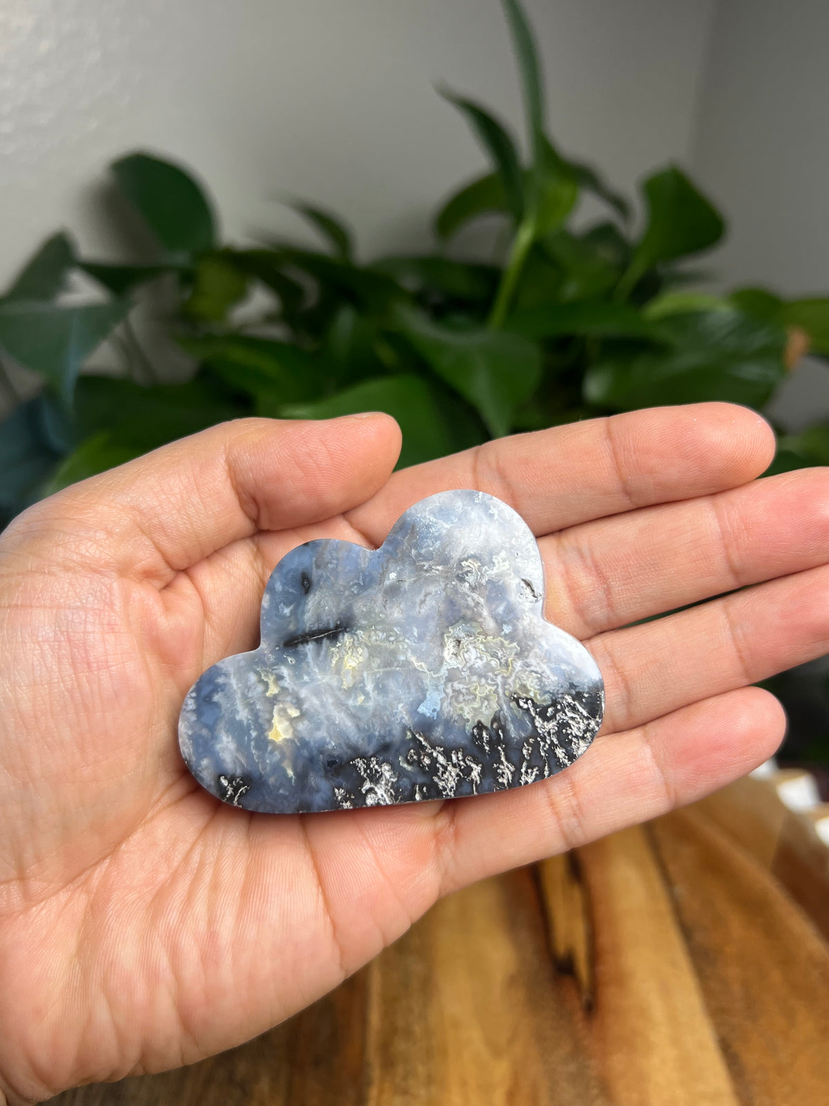 Blue Plume Agate Mini Cloud: PZ