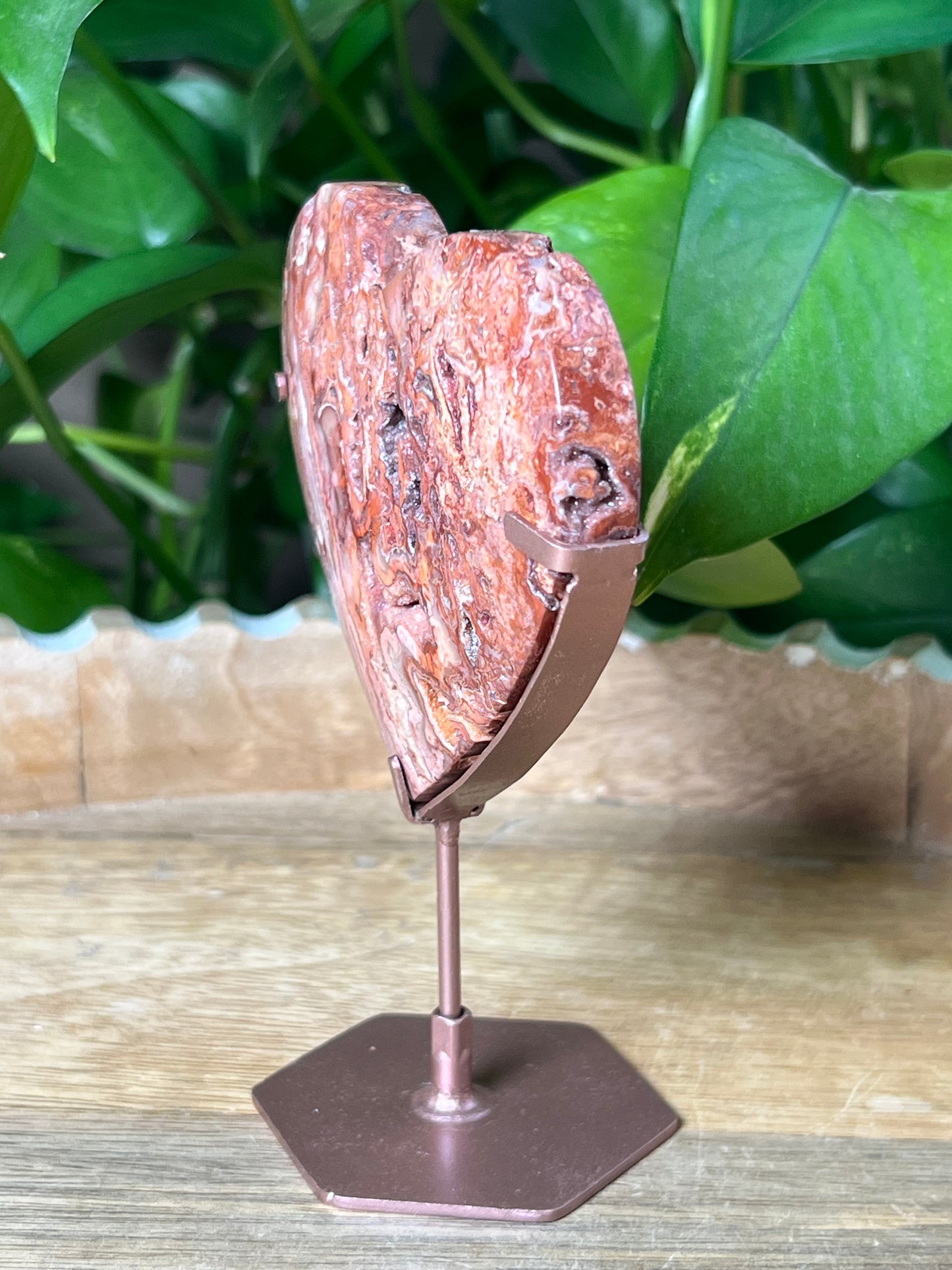 Crazy Lace Agate Heart