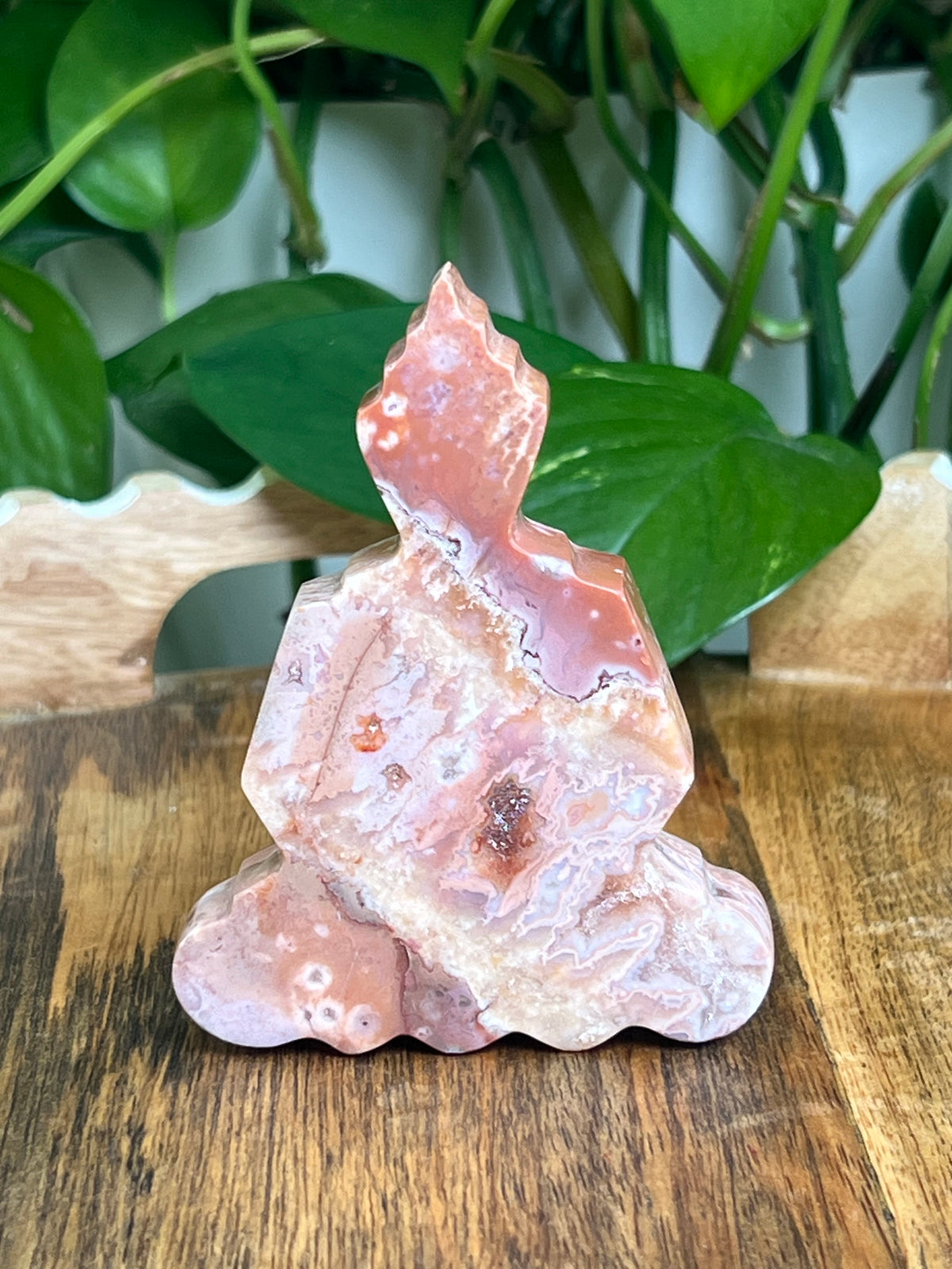 Pink Carnelian Buddha: CK