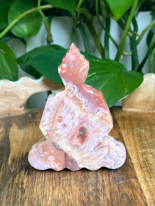Pink Carnelian Buddha: CK