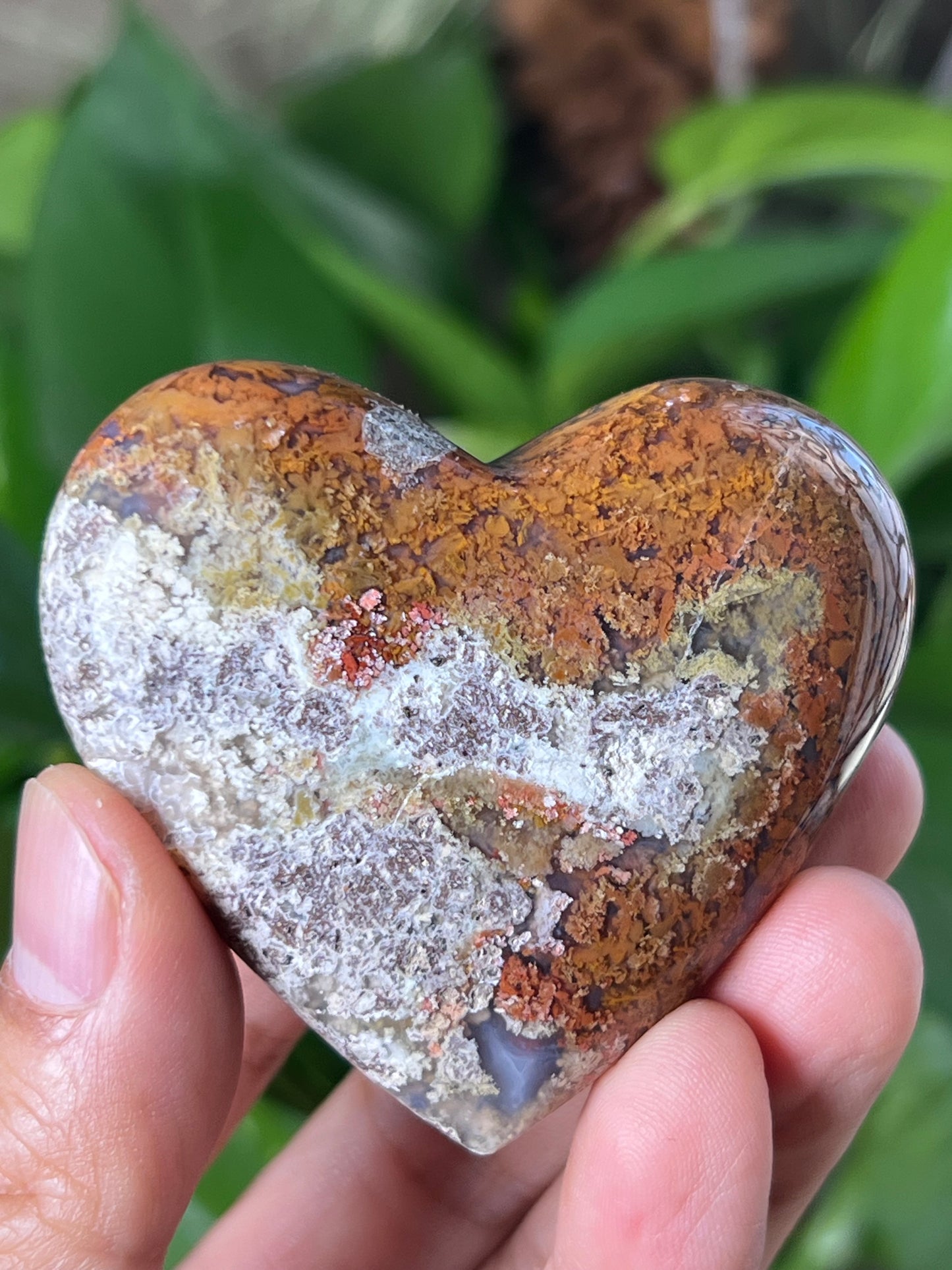 Scenic Moss Agate Heart
