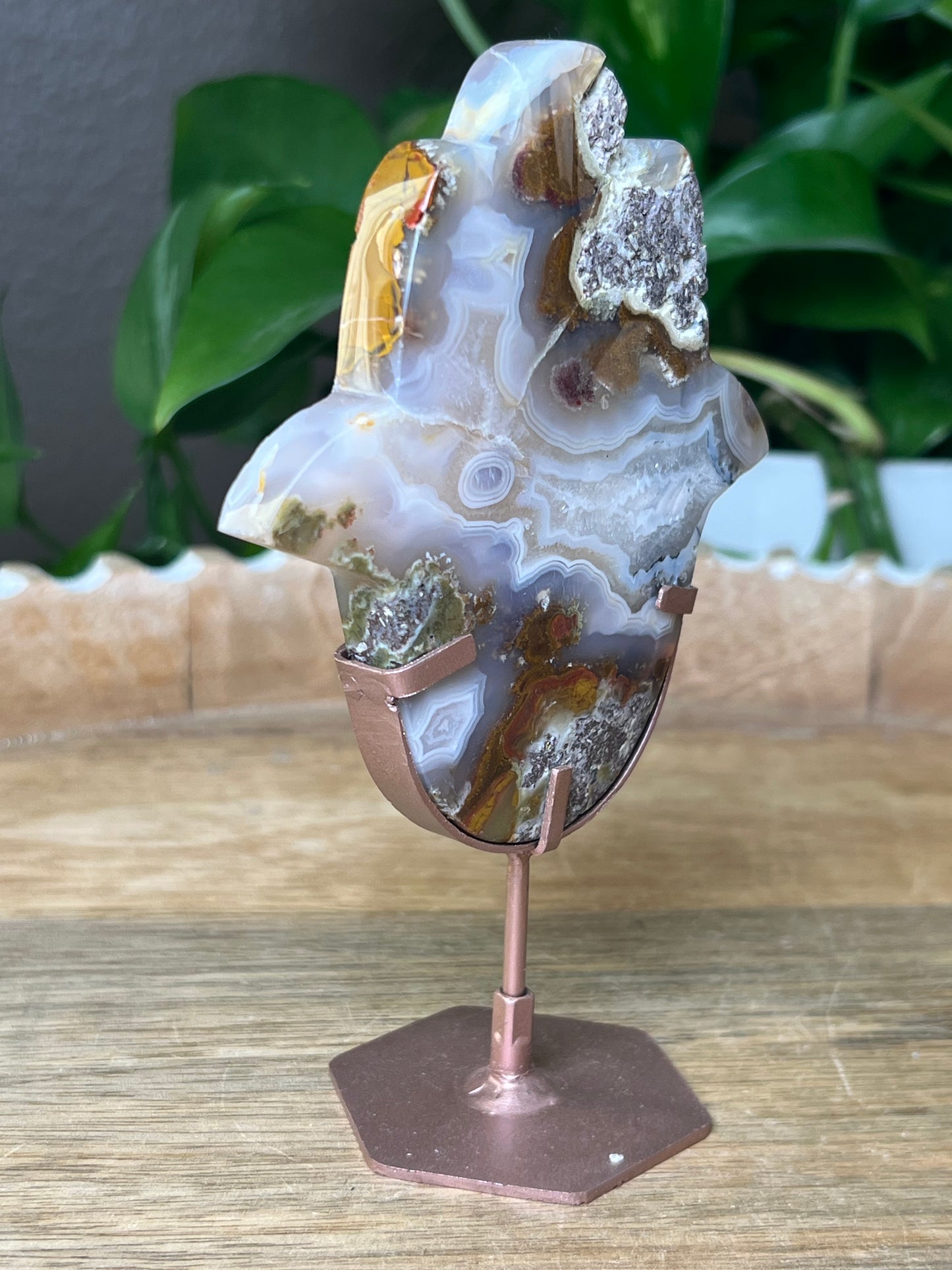 Scenic Moss Agate Hamsa