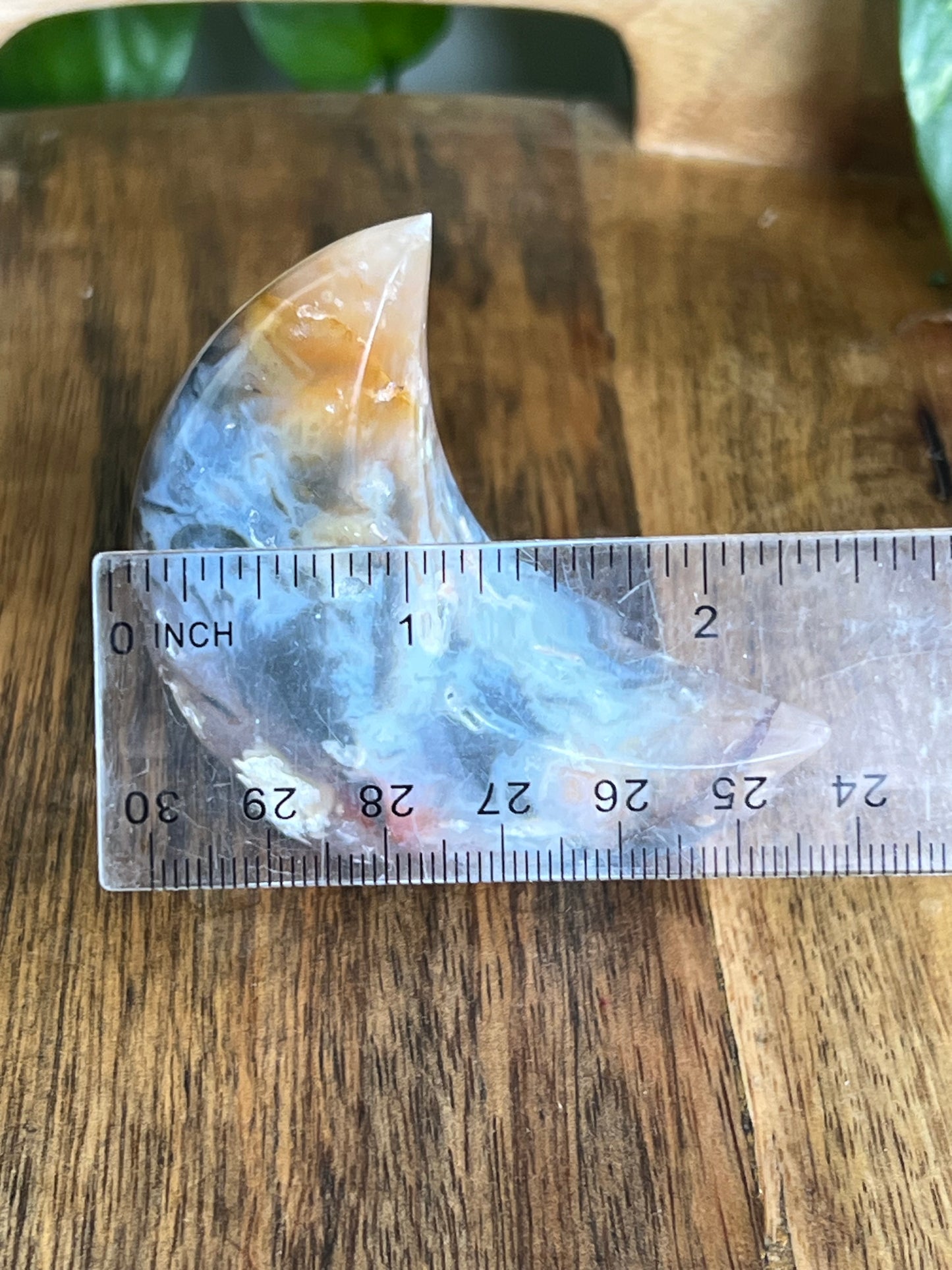 Rainbow Plume Agate Moon G