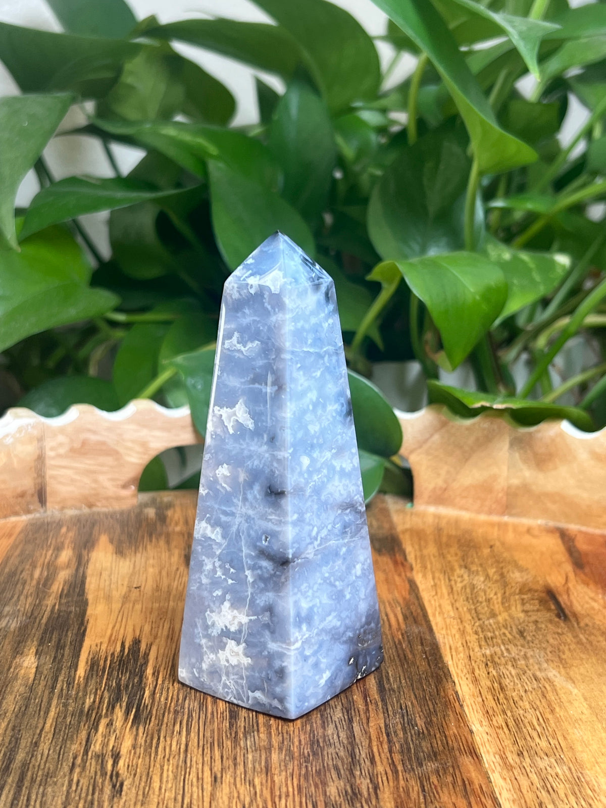 Blue Plume Agate Tower: NB