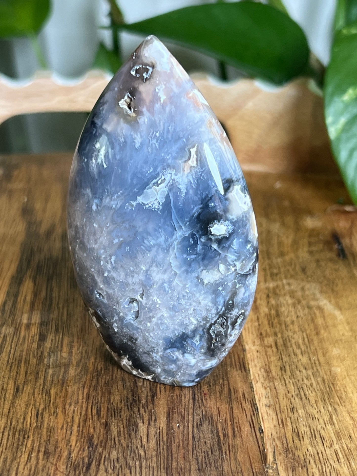 Blue Plume Agate Flame BA