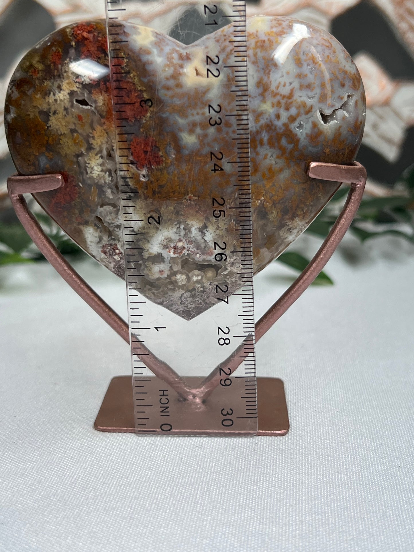 Scenic Moss Agate Heart