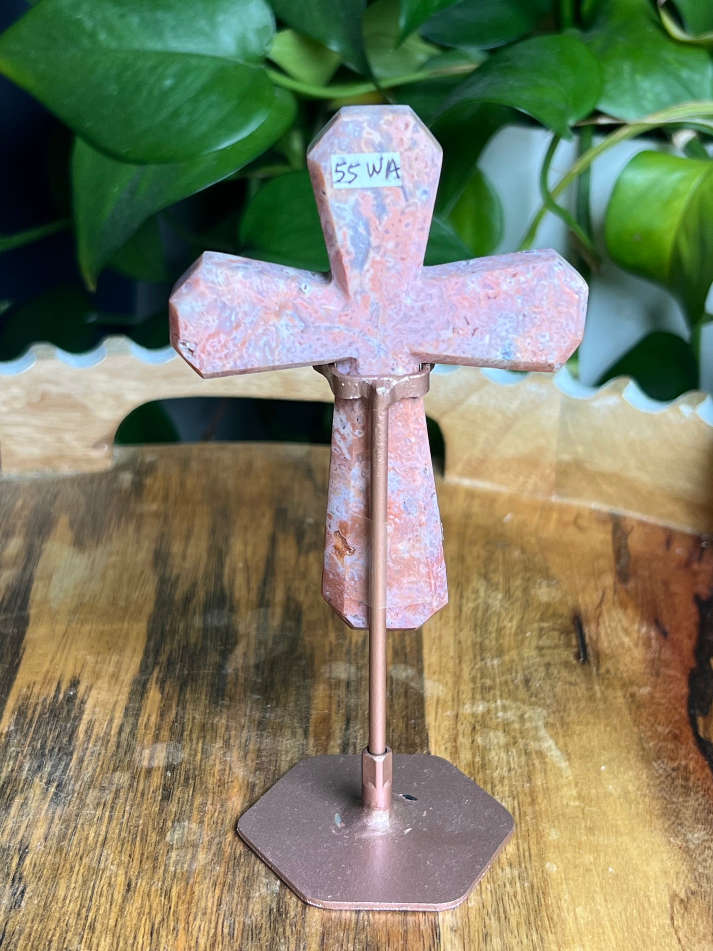 Pink Carnelian Cross