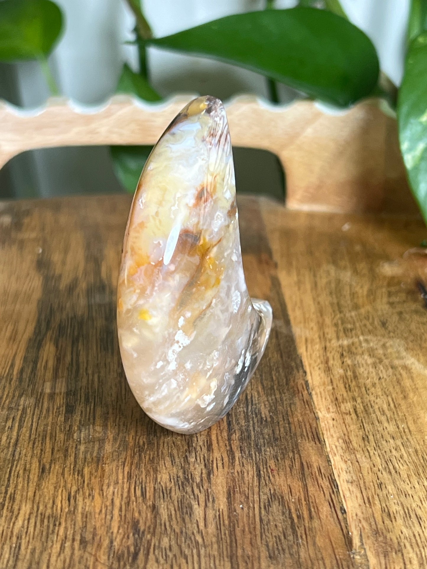 Rainbow Plume Agate Moon K
