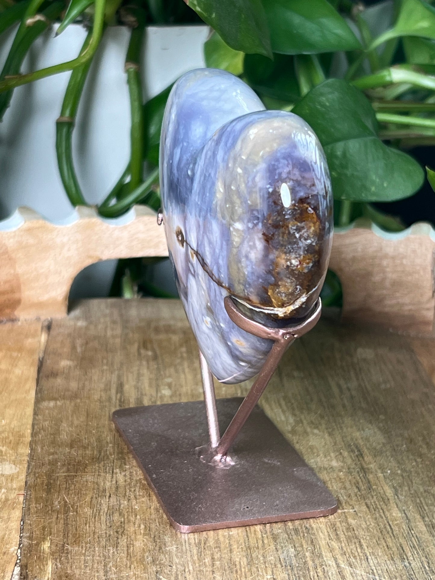 Purple Chalcedony Heart