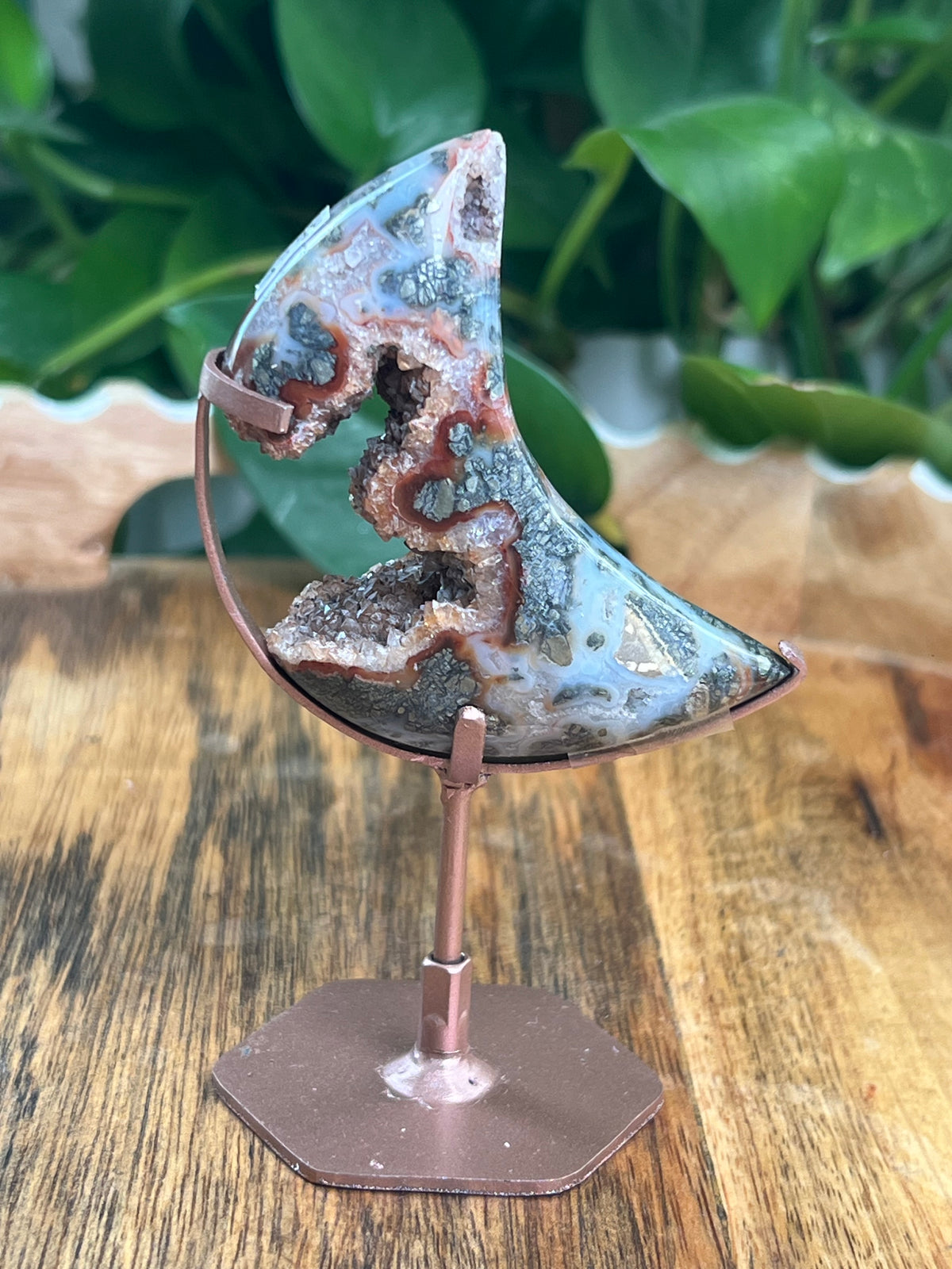 Marcasite Mini Puffy Moon: SF