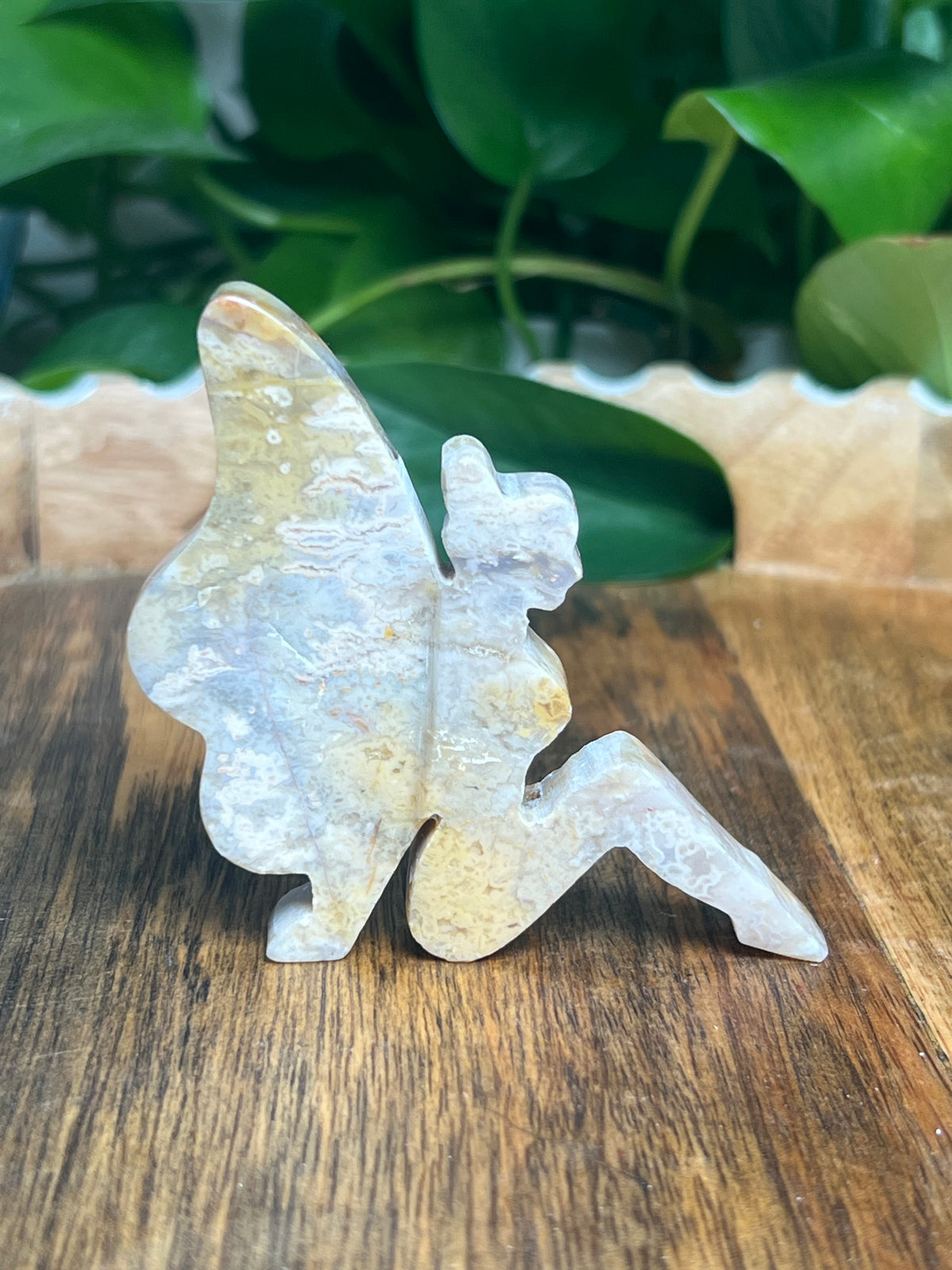 Sumatra Plume Agate Pixie Fairy: E