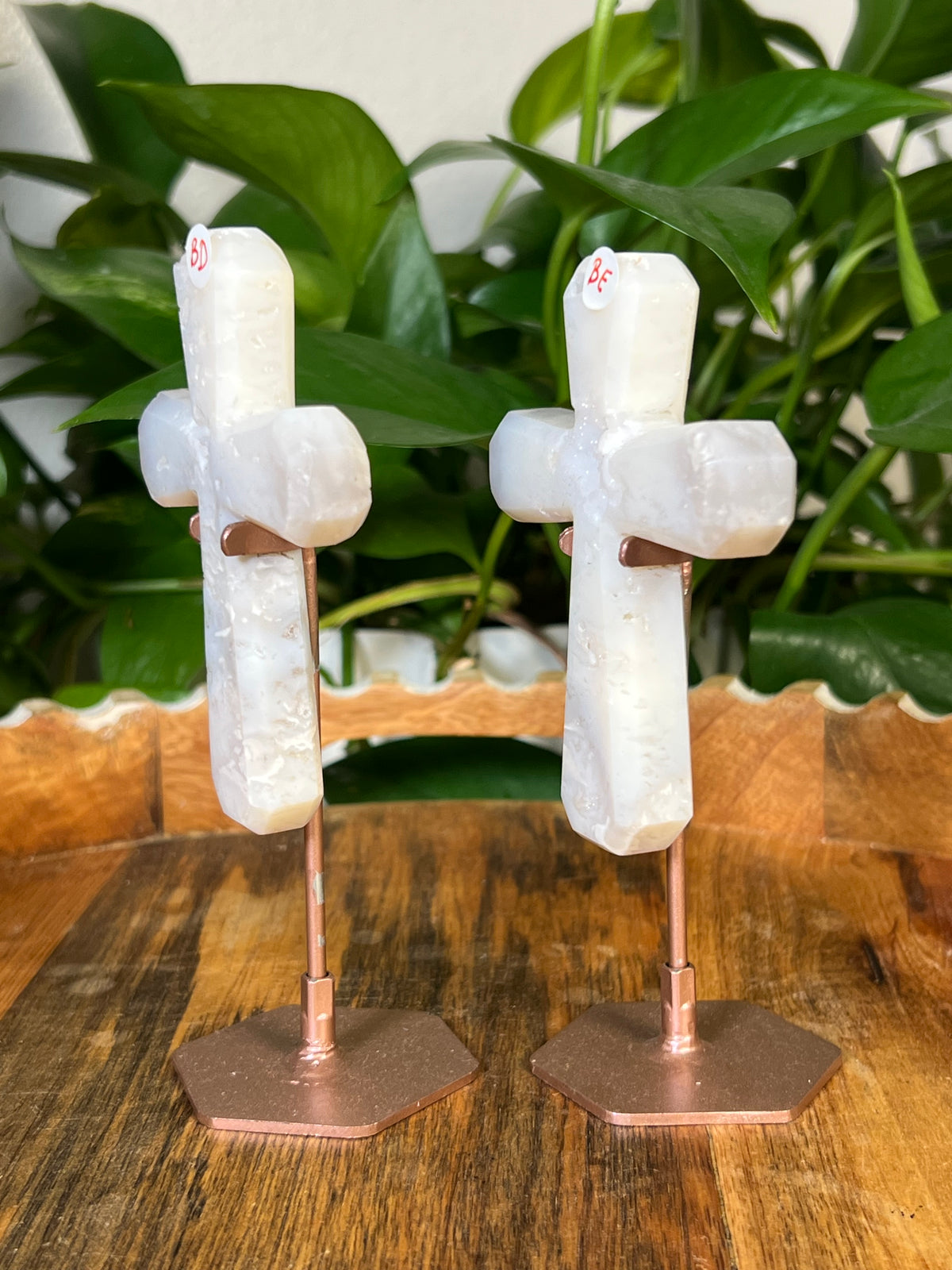 White Plume Agate Crosses
