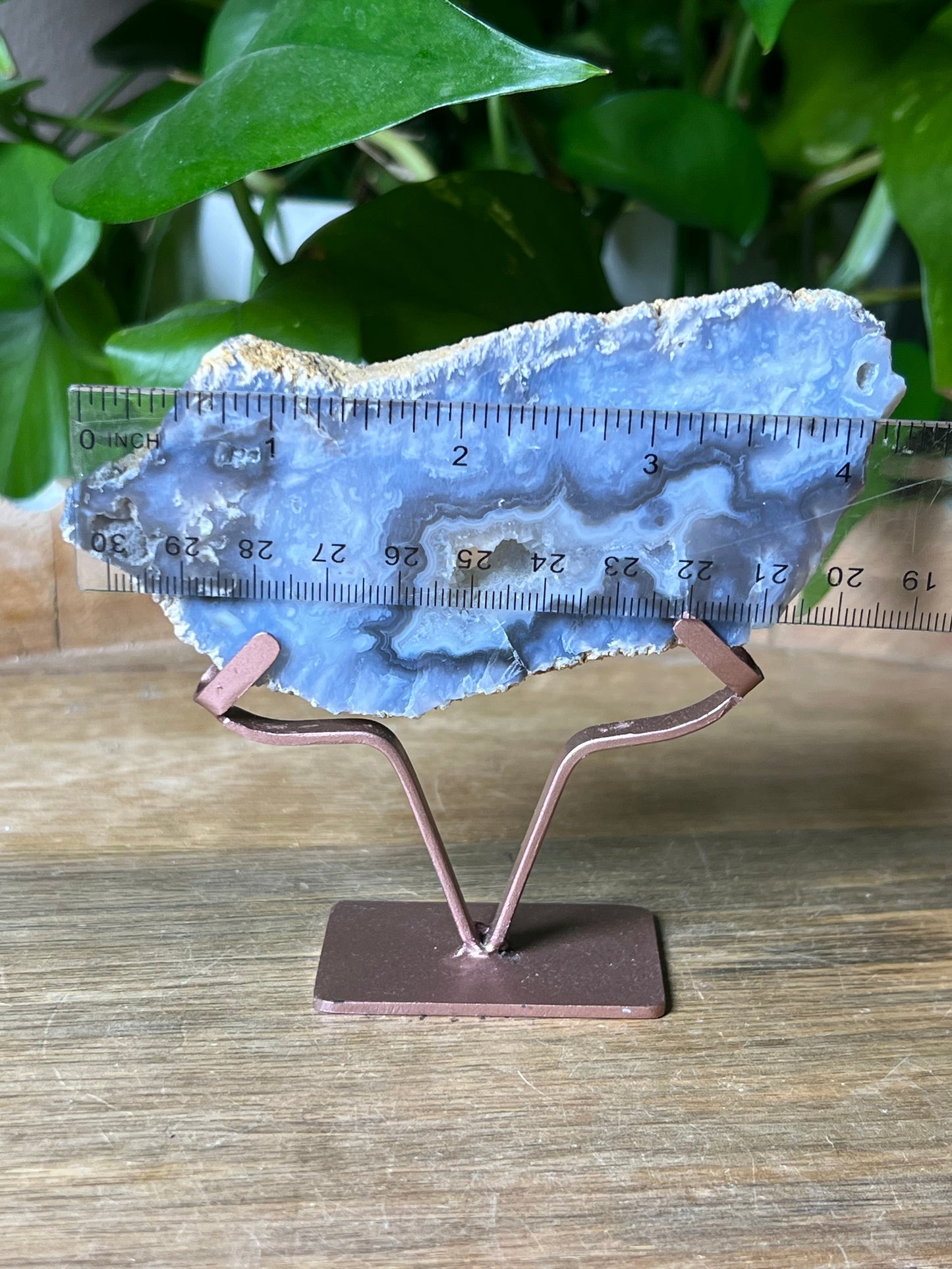 Blue Plume Agate Slab