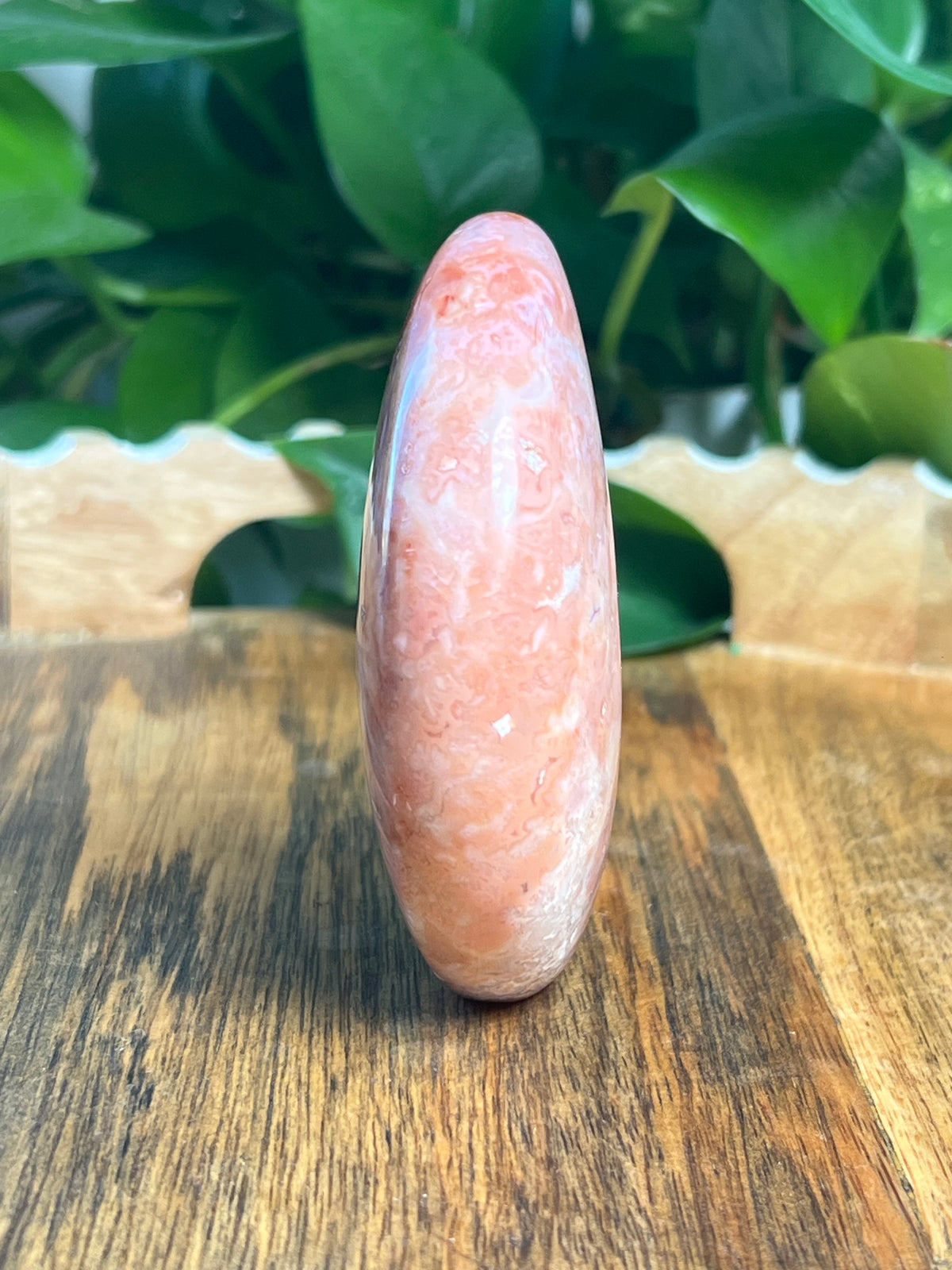 Pink Carnelian Self Standing Moon: PS