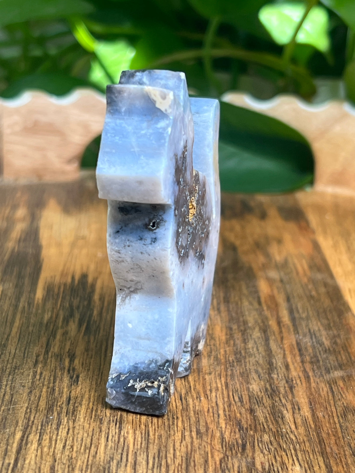 Blue Plume Agate Cat: AD