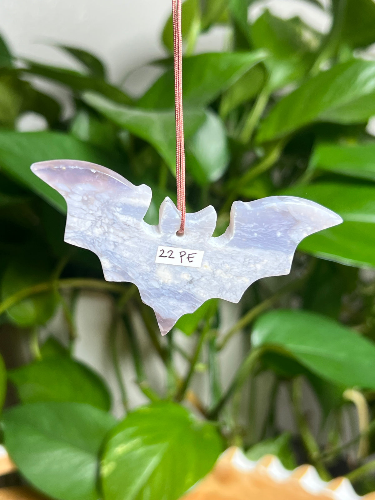 Purple Chalcedony Ornament Bat: PE