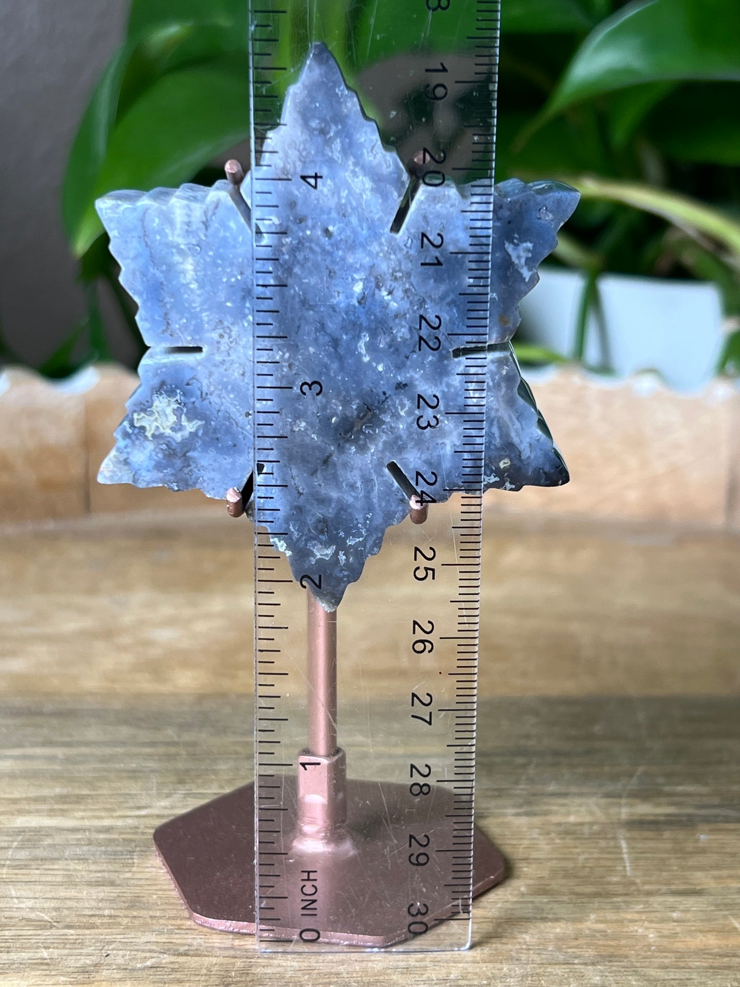 Blue Plume Agate Snowflake