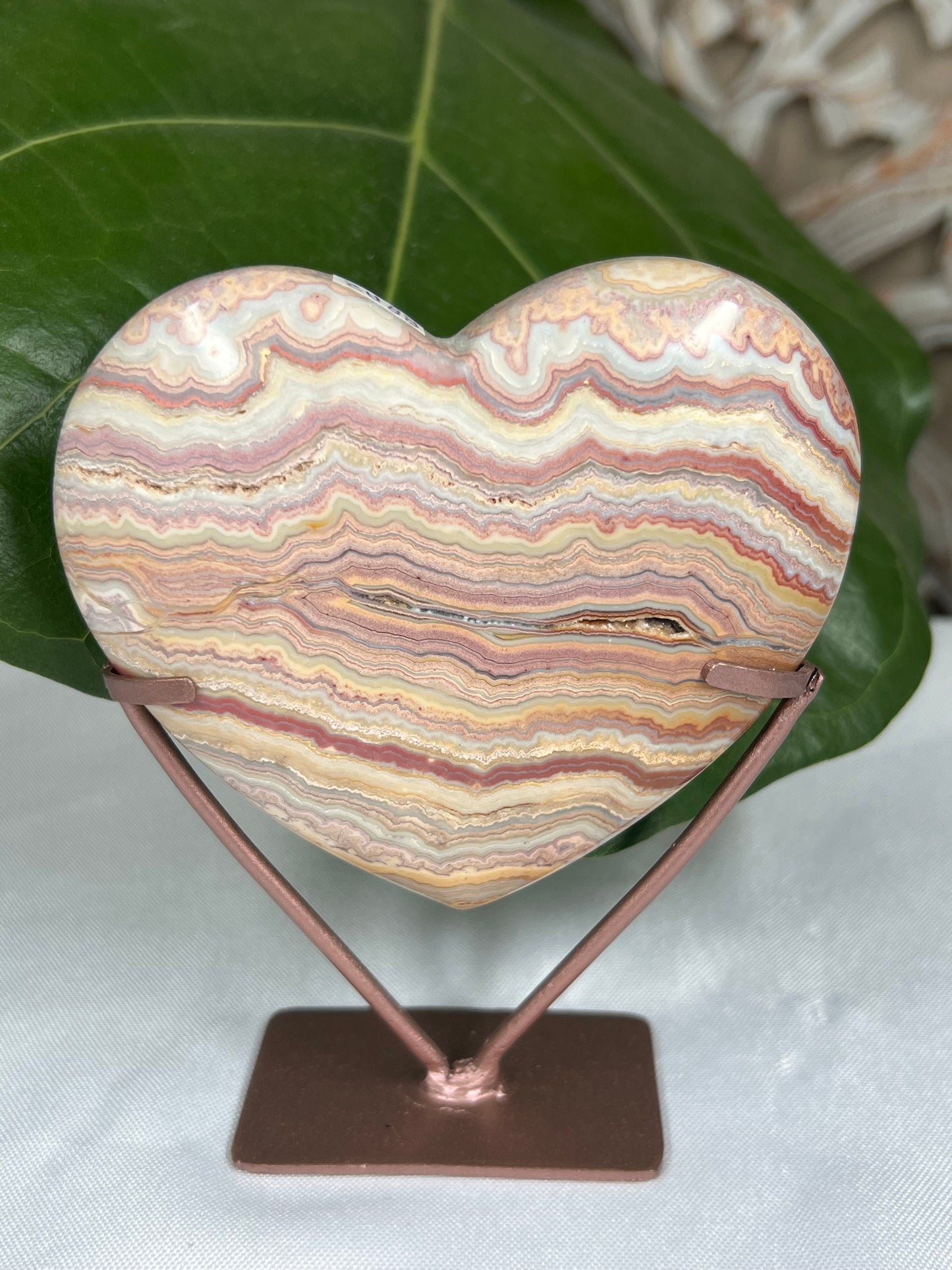 Crazy Lace Agate Heart