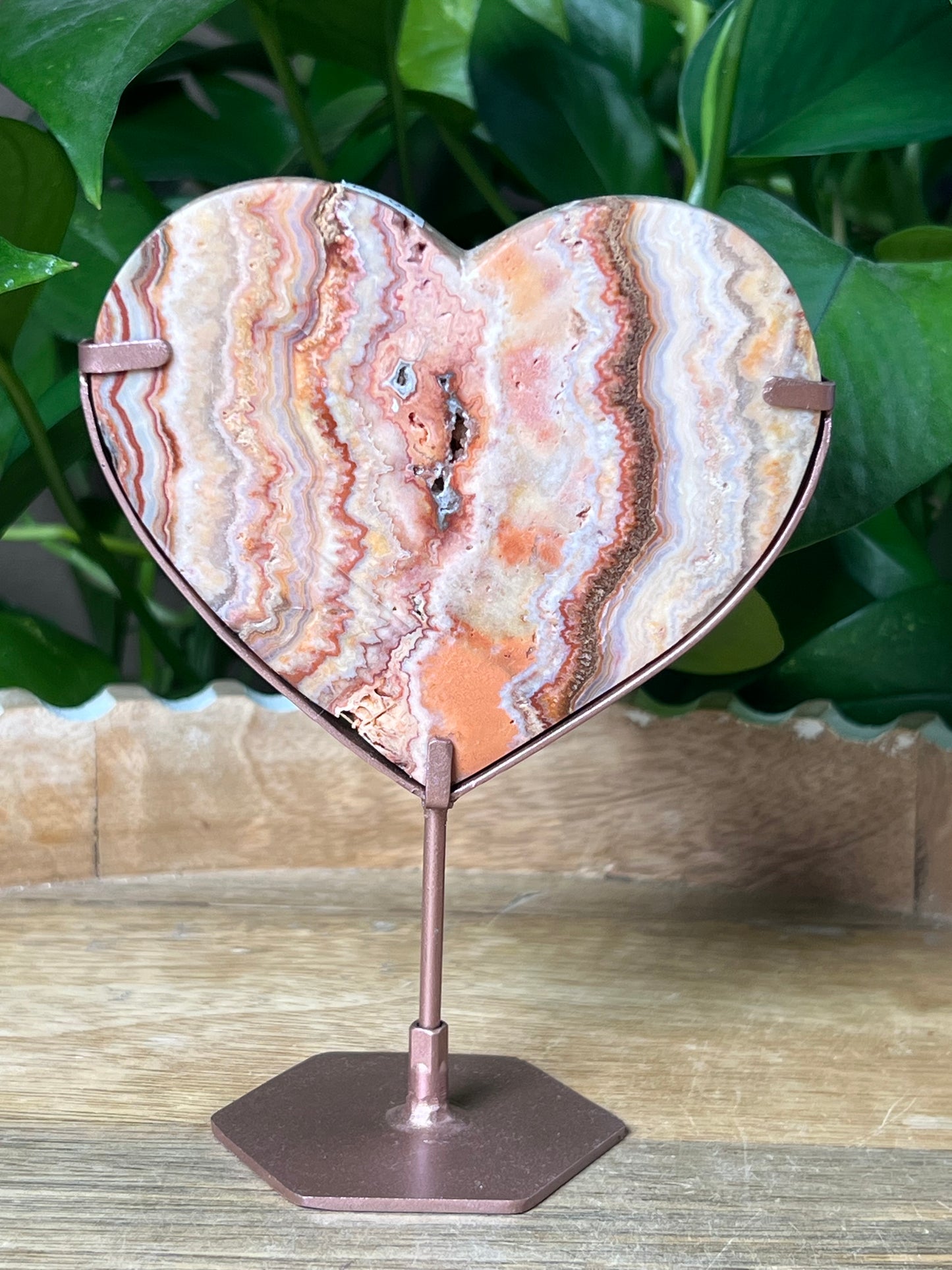 Crazy Lace Agate Heart