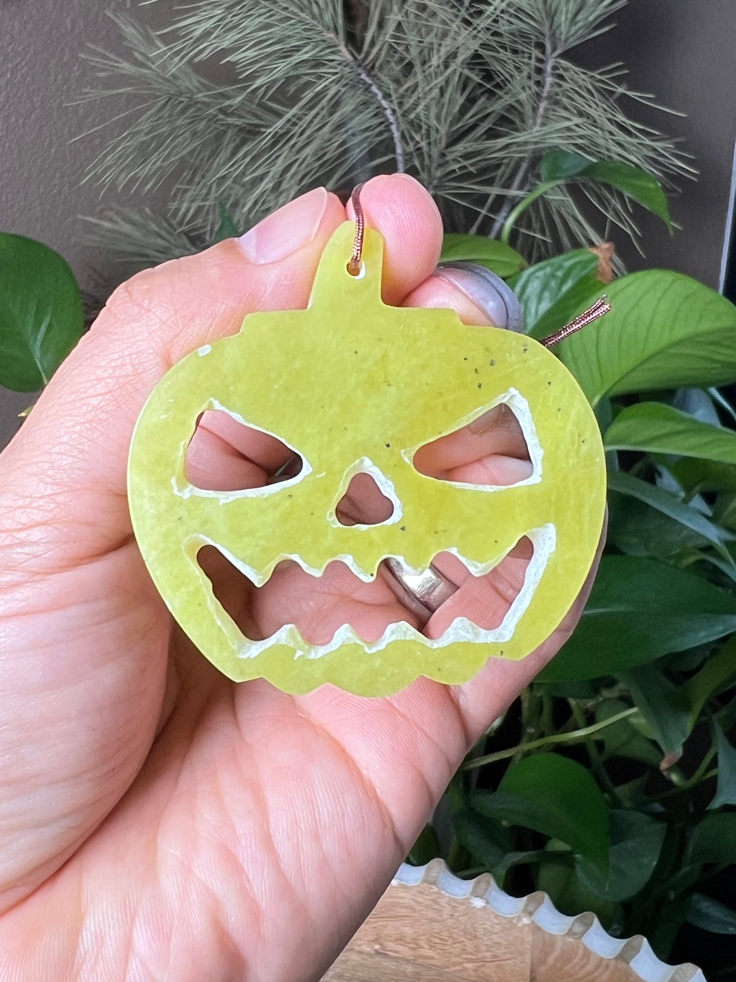 Idocrase Jack-O-Lantern Ornament