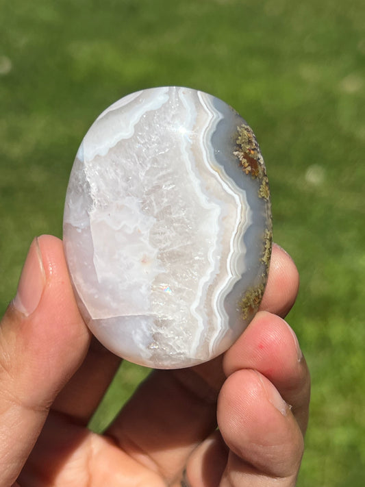 Scenic Moss Agate Palmstone PA