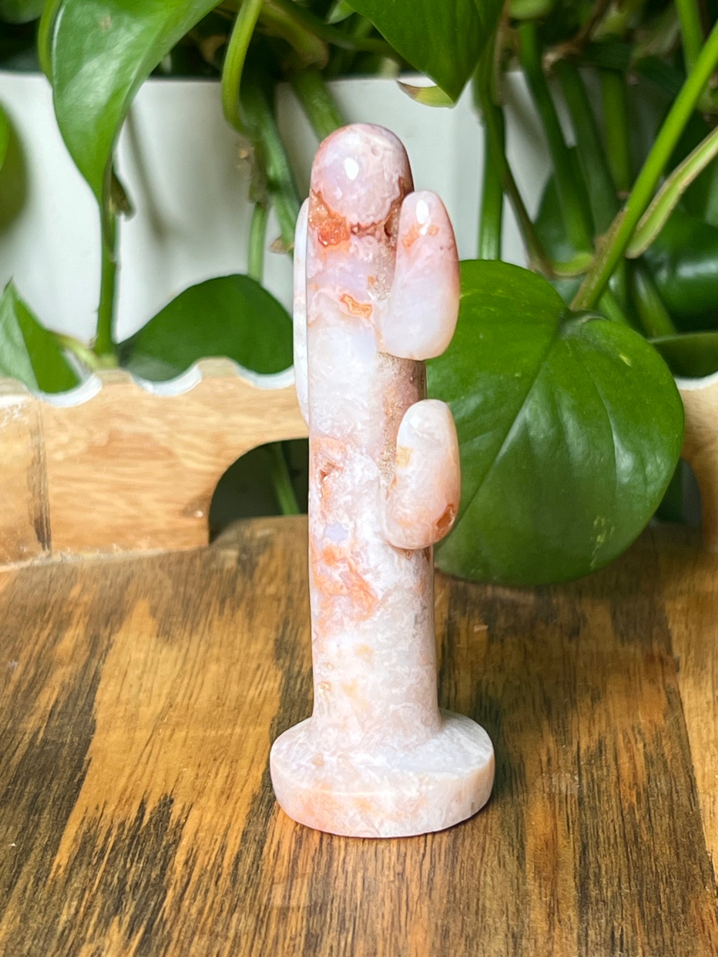 Pink Carnelian Cactus