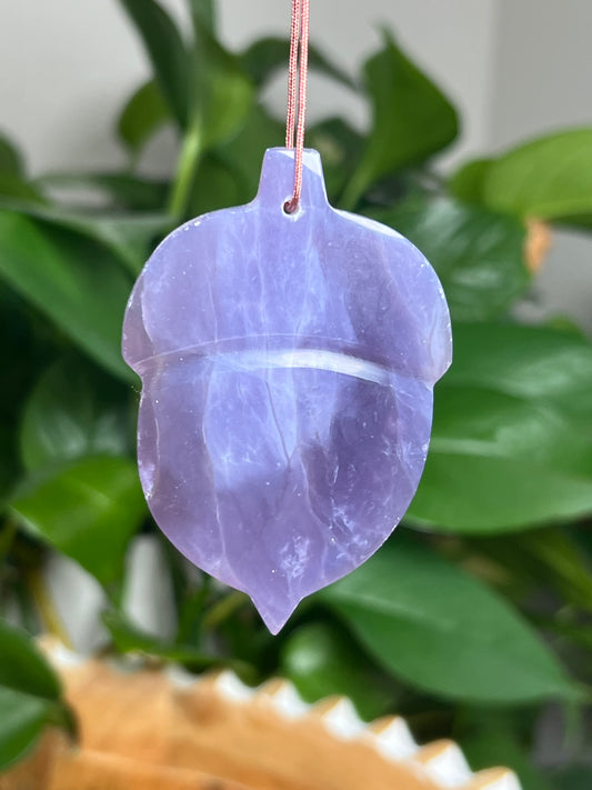 Purple Chalcedony Ornament Acorn: BQ