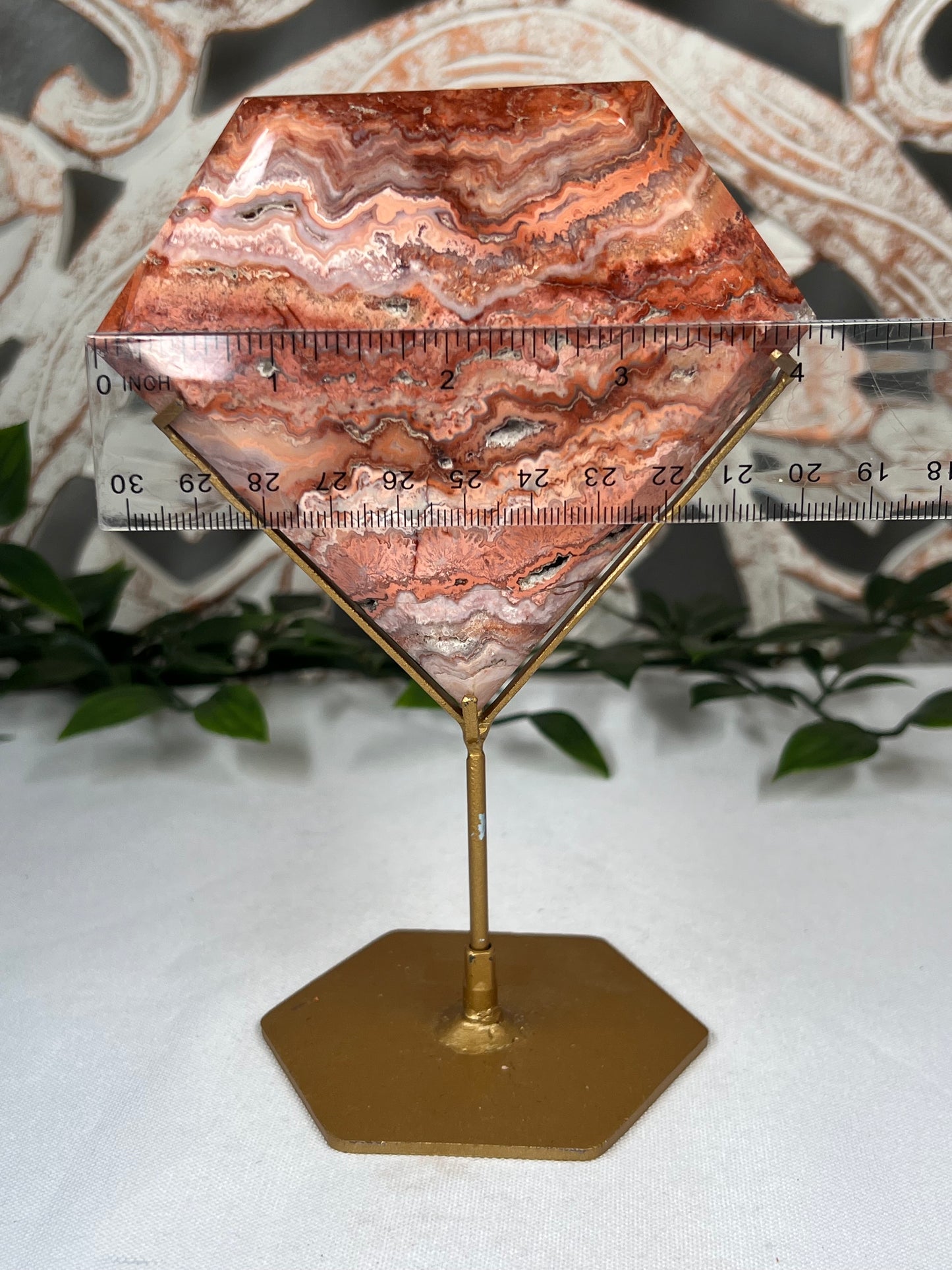 Pink Crazy Lace Agate Diamond