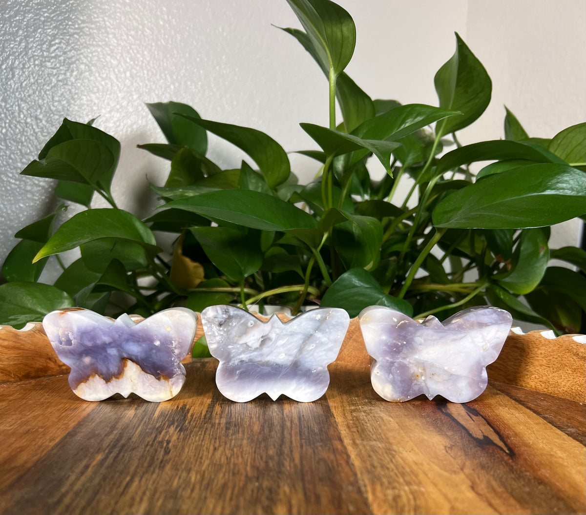 Purple Chalcedony Butterflies