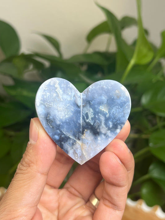 Blue Plume Agate 3D Butterfly: HF