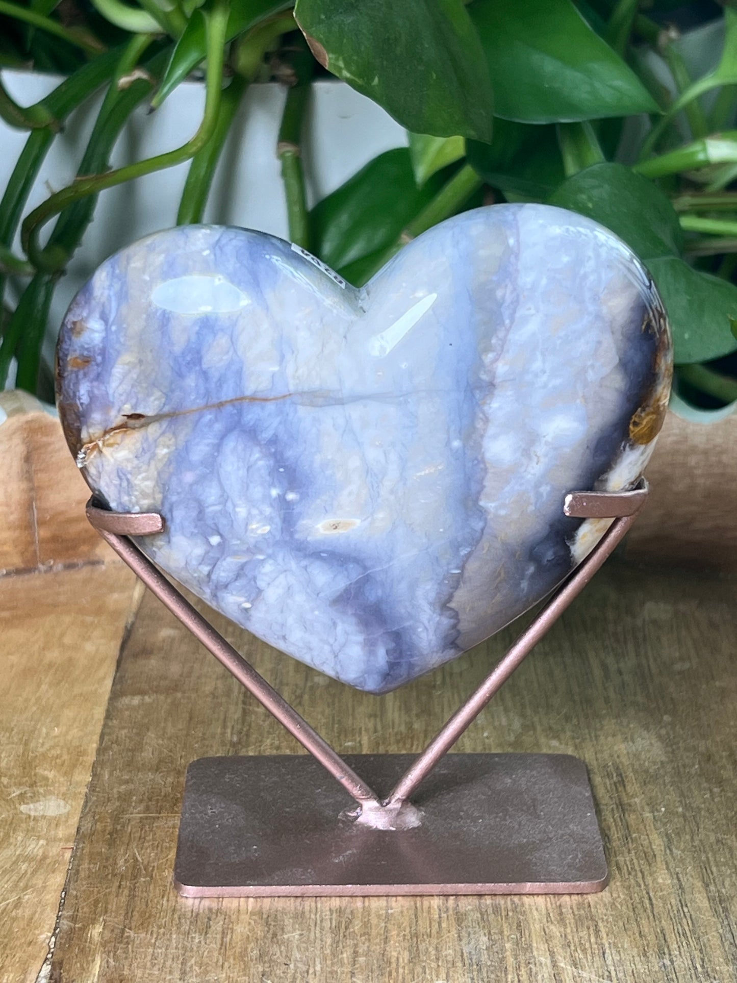 Purple Chalcedony Heart