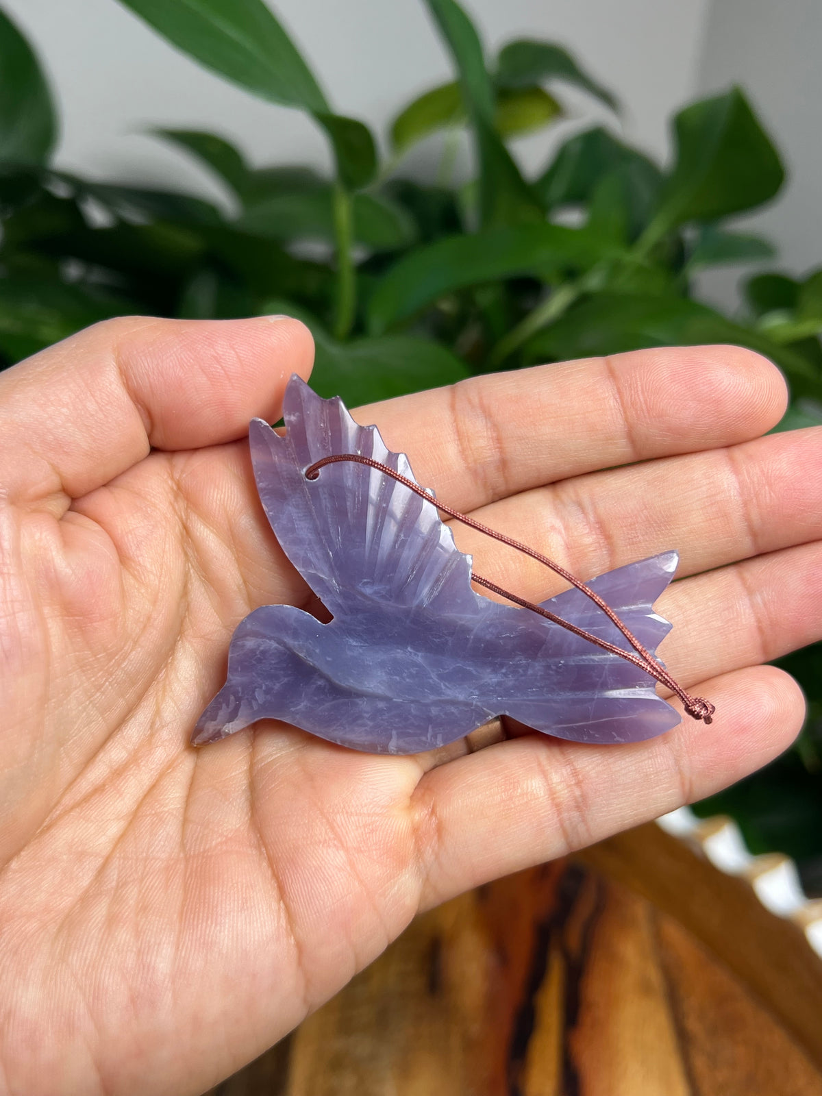 Purple Chalcedony Hummingbird Ornaments