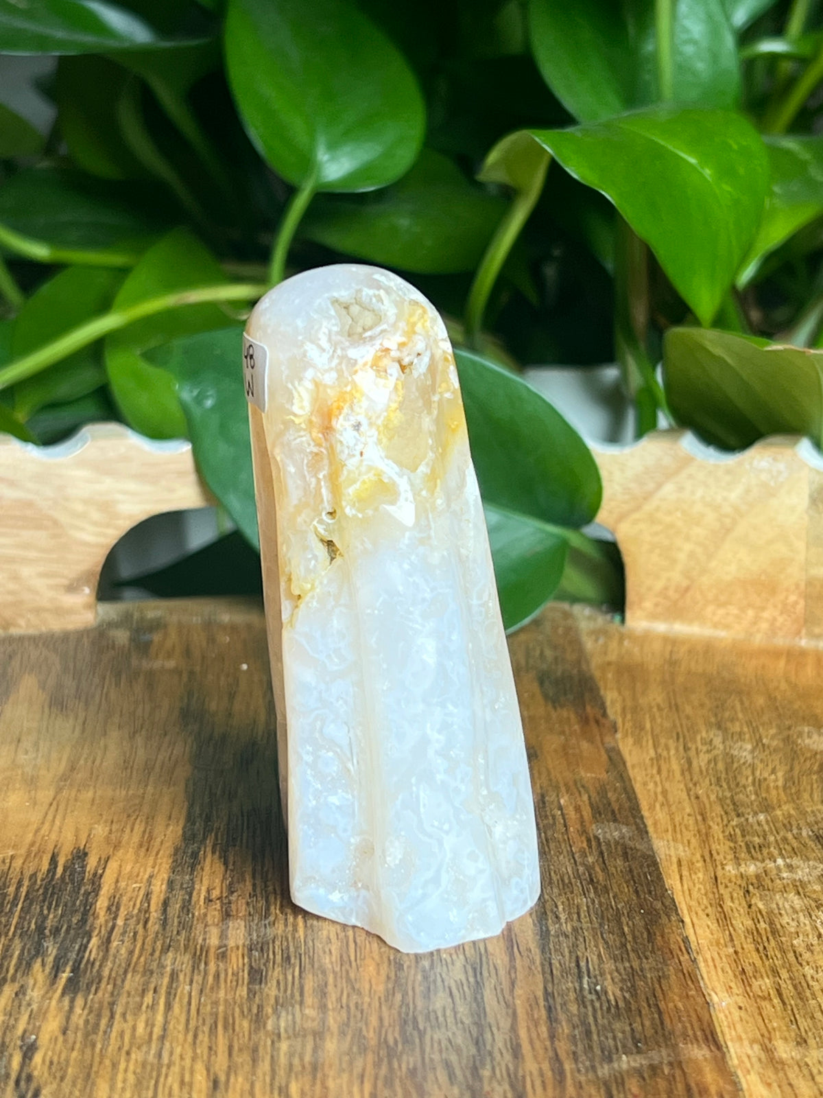 White Plume Agate Ghost: W
