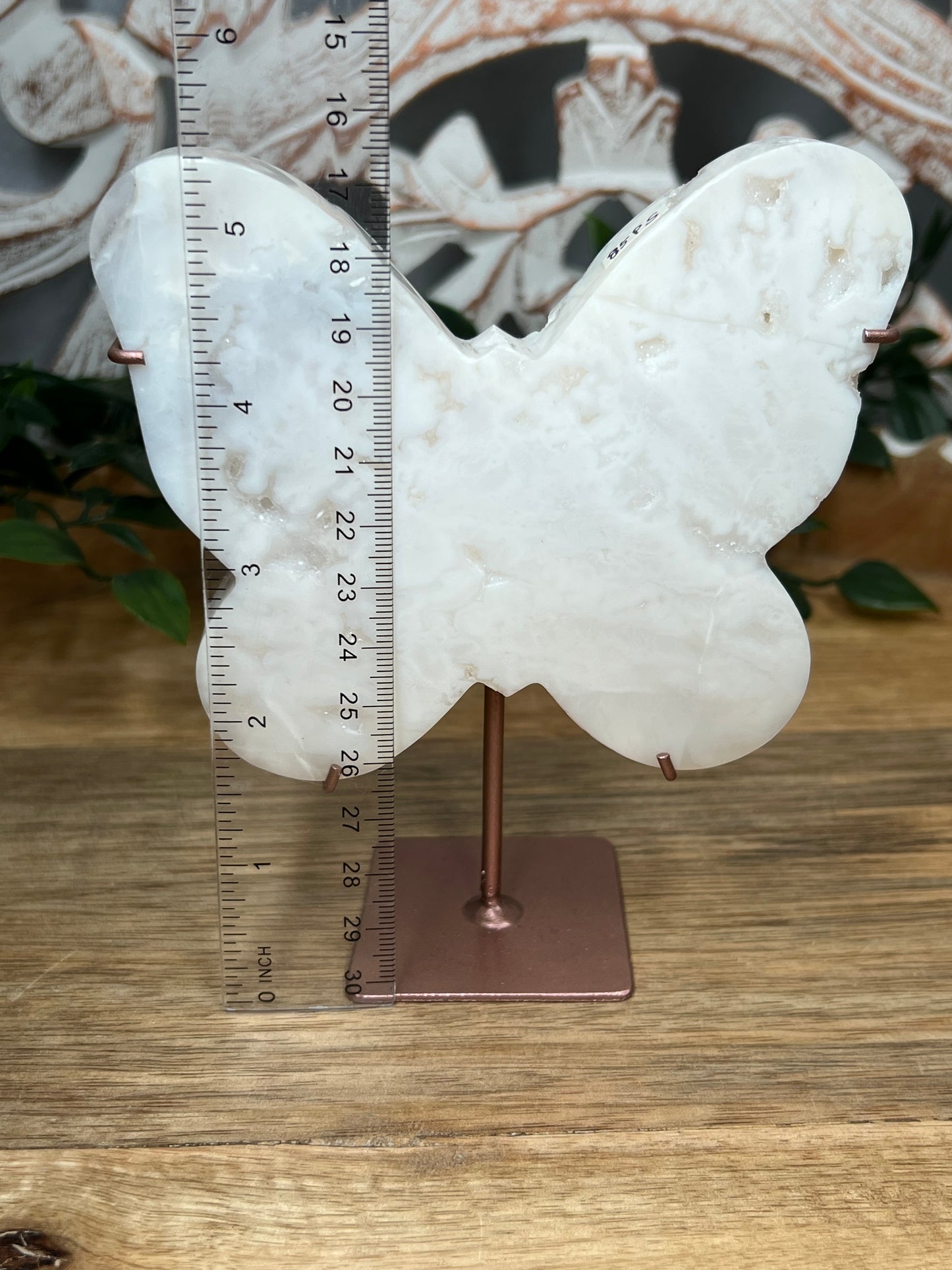 White Plume Agate Butterfly