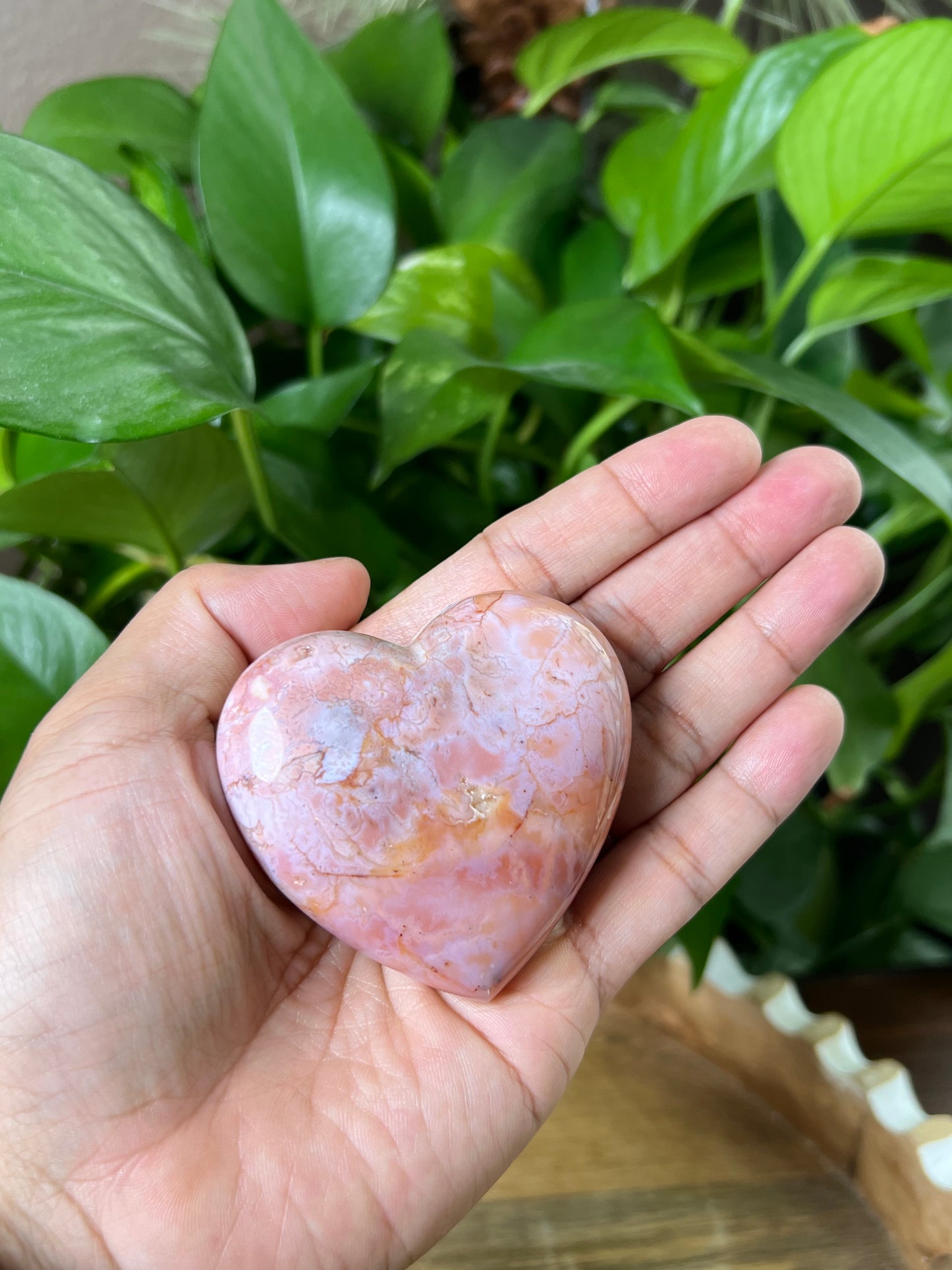 Pink Carnelian Heart
