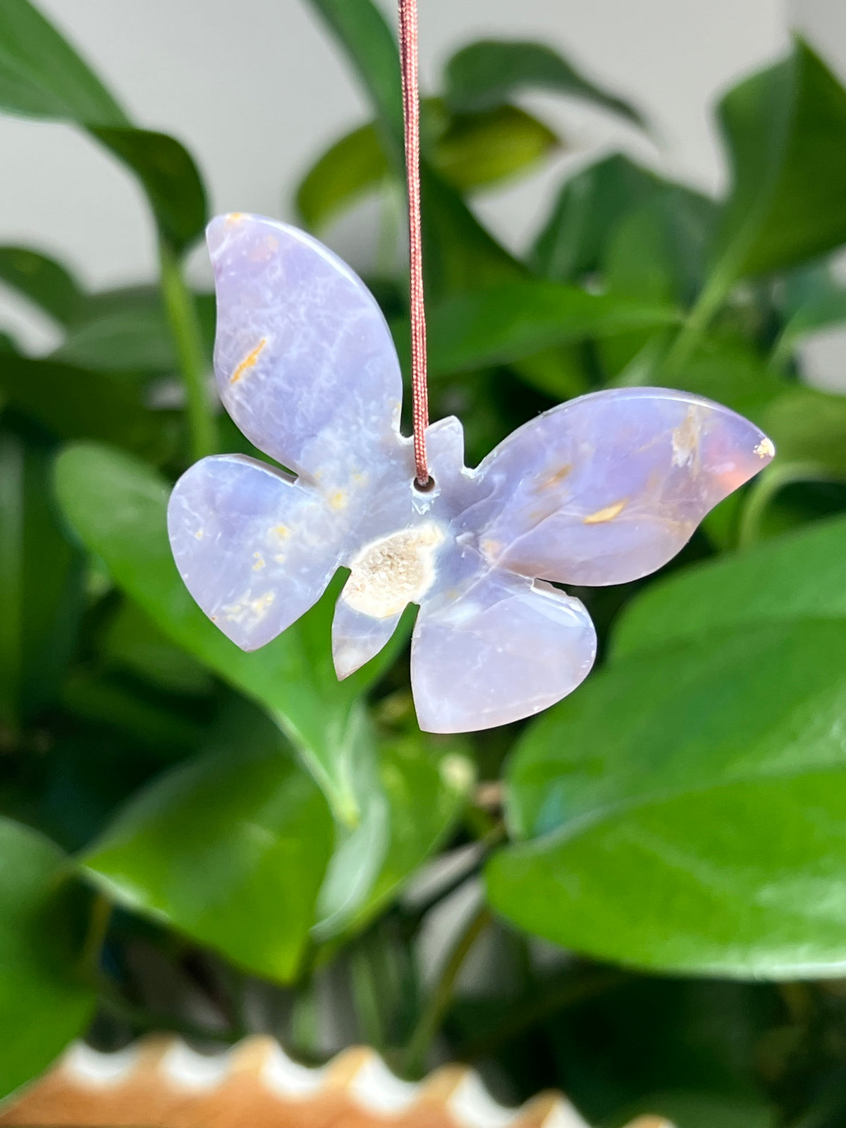 Purple Chalcedony Butterfly Ornaments