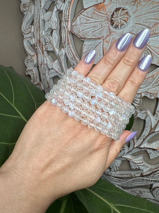 Moonstone Beaded Bracelet (6mm)