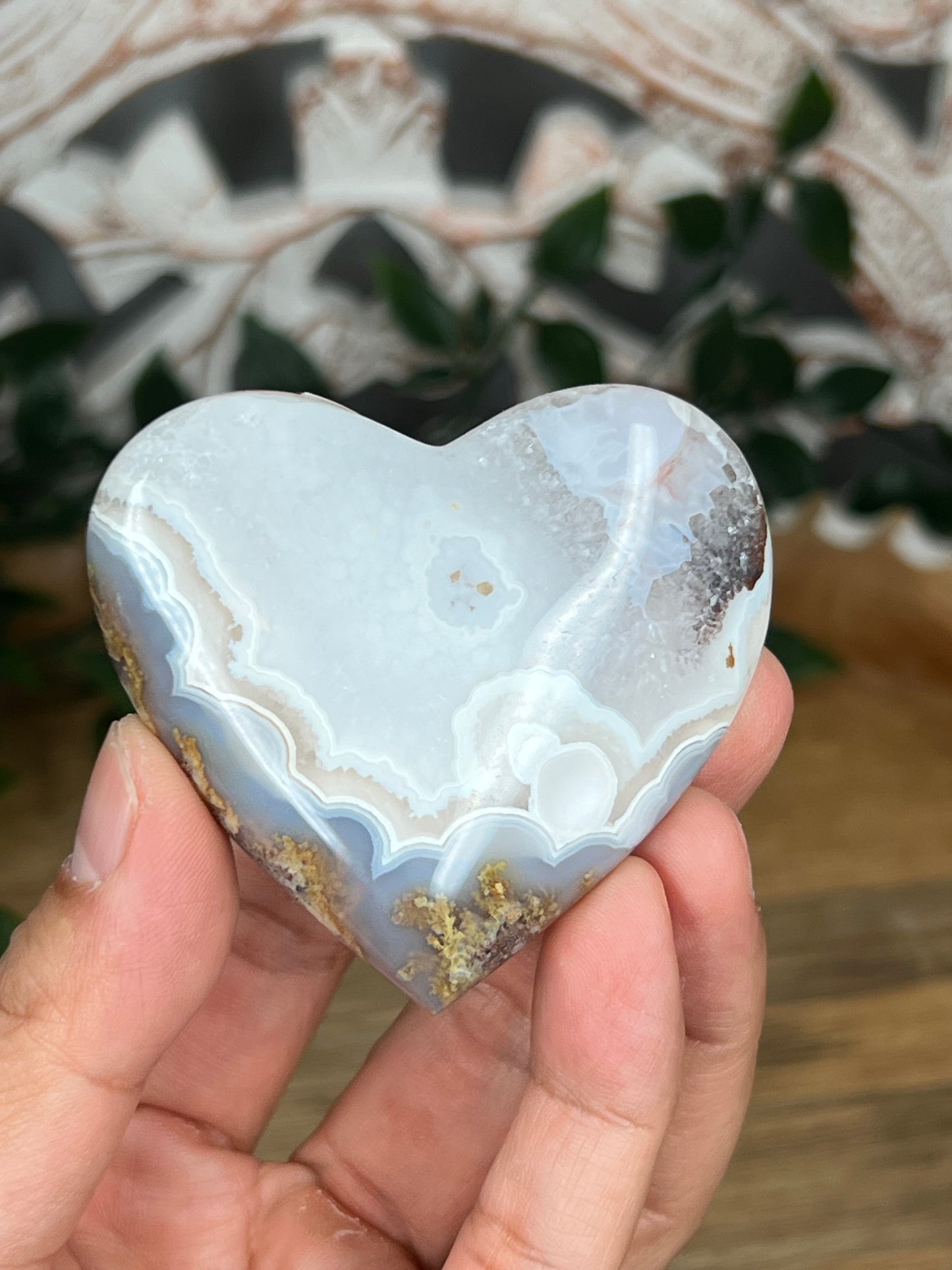 Scenic Moss Agate Heart