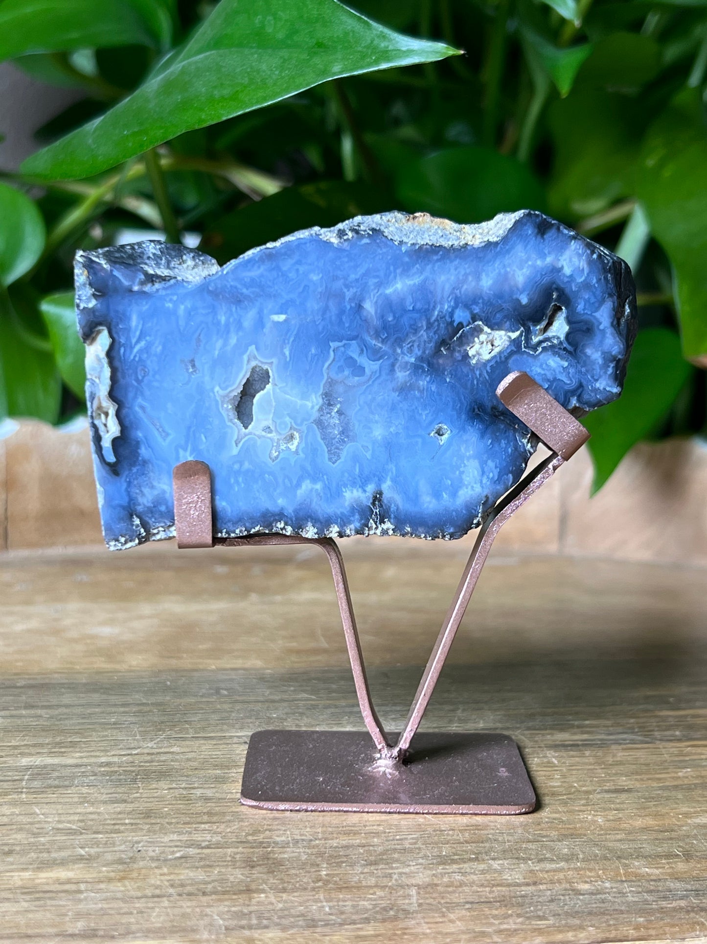 Blue Plume Agate Slab