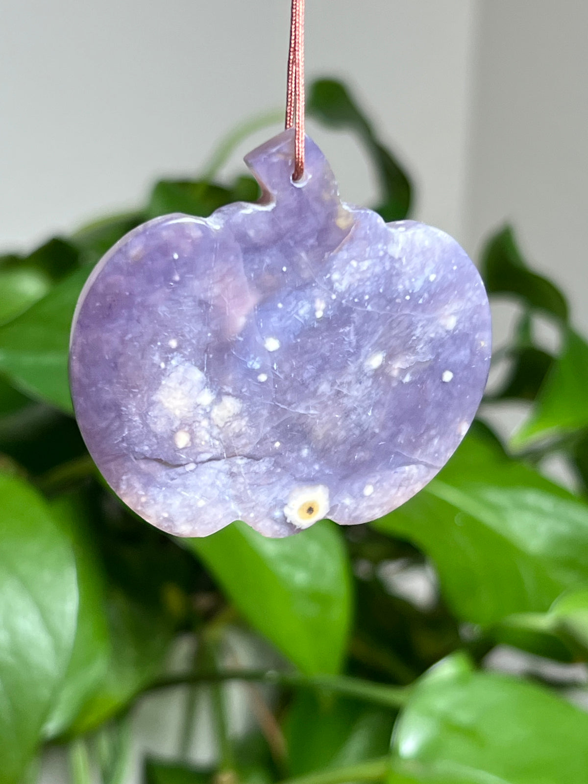 Purple Chalcedony Pumpkin Ornaments