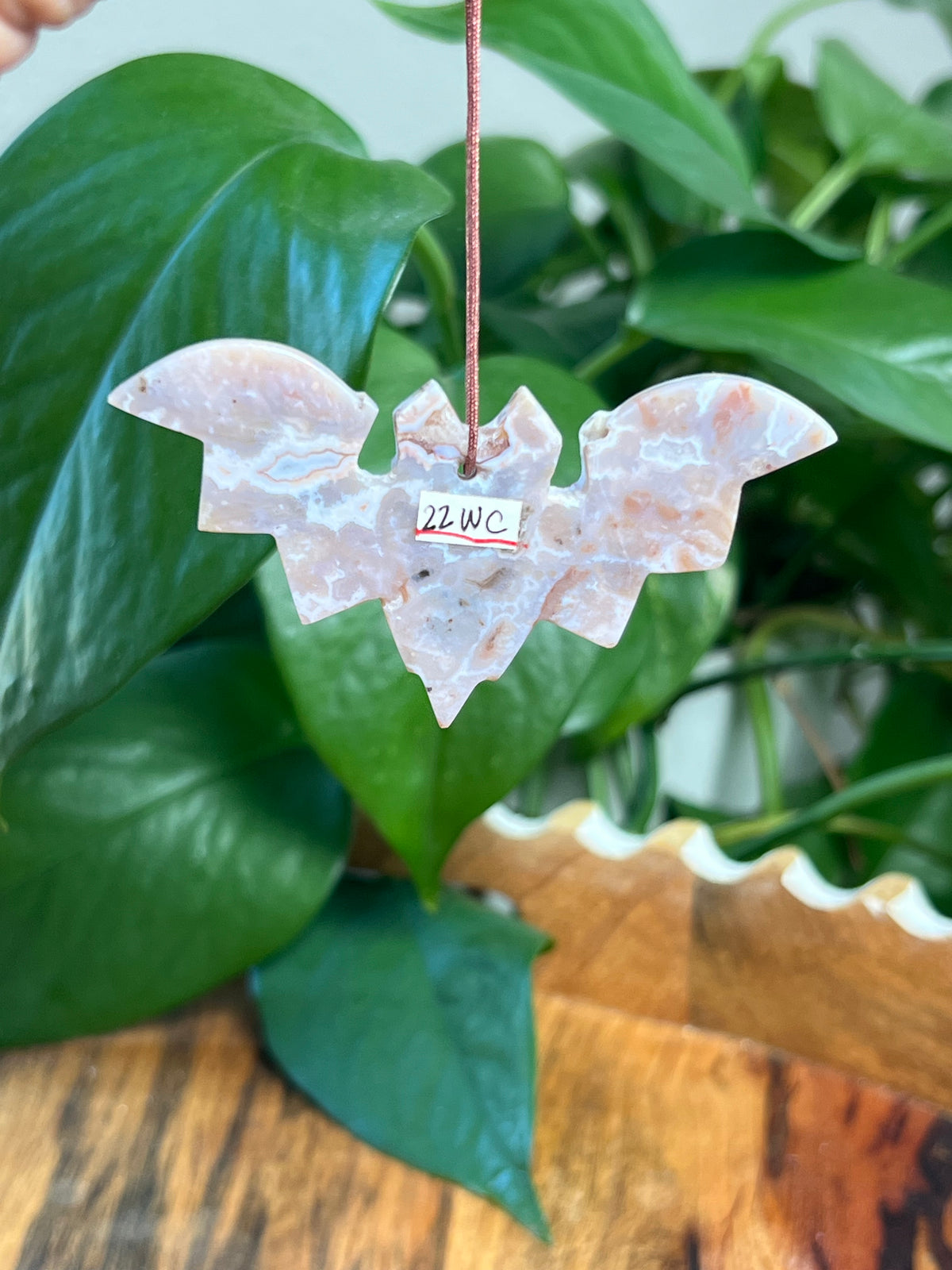 Sumatra Plume Agate Bat Ornaments