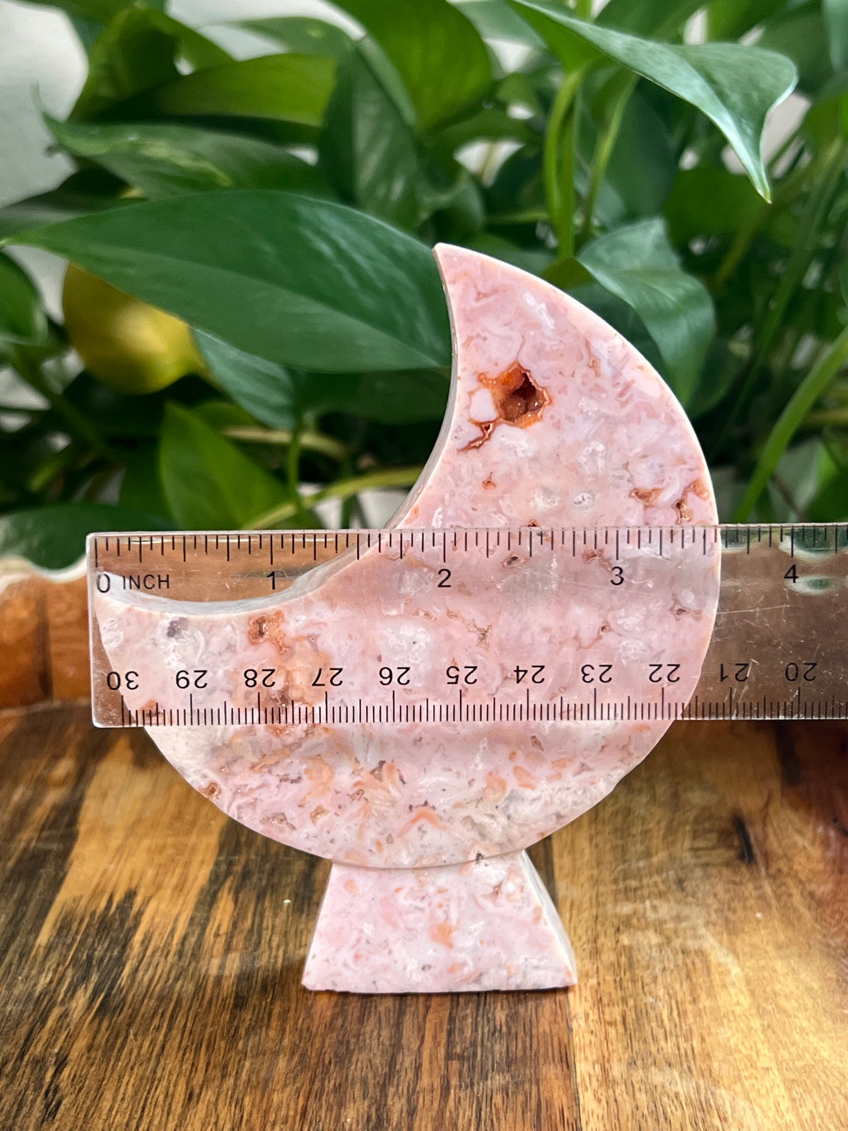 Pink Carnelian Self Standing Moons