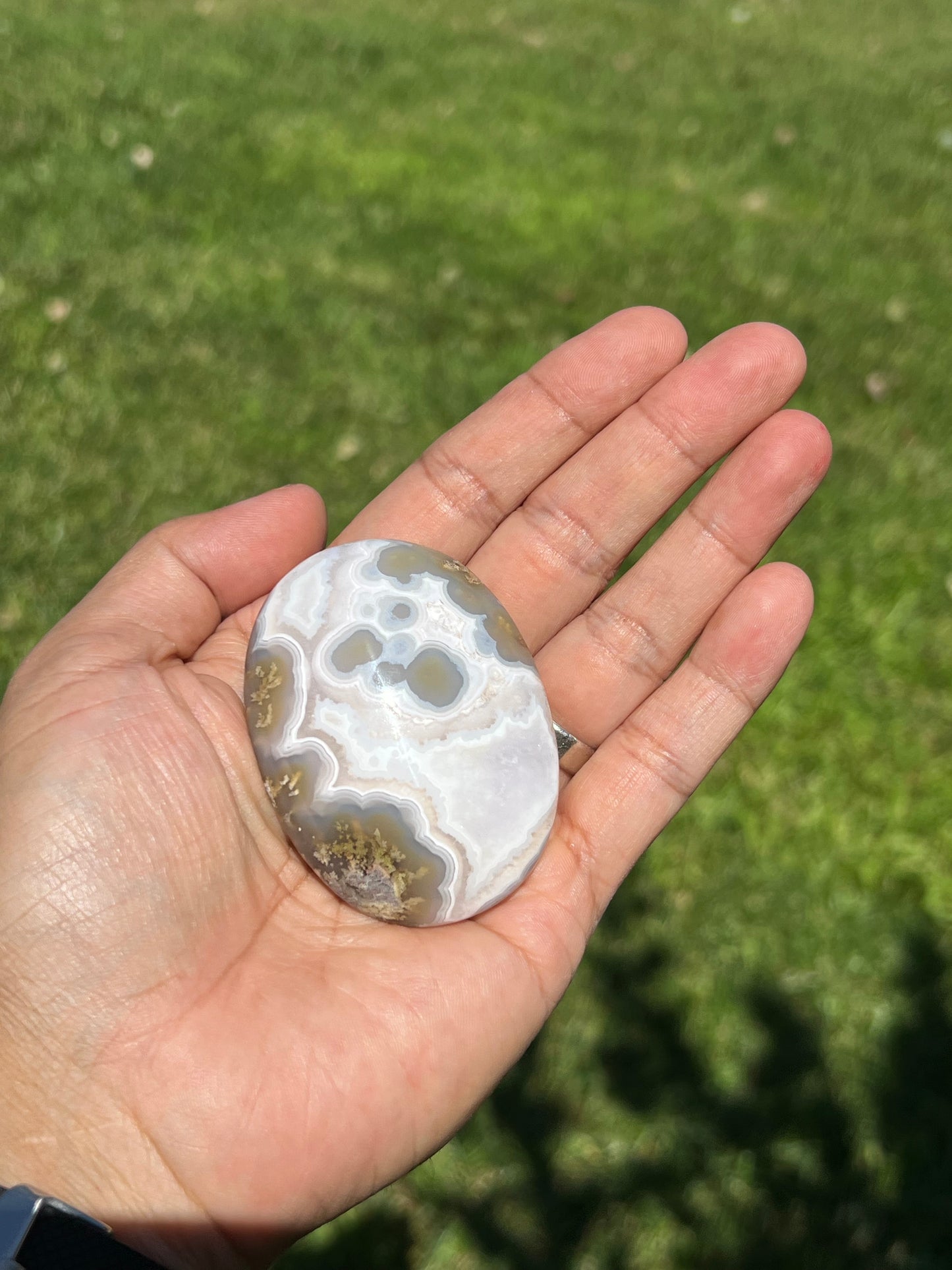 Scenic Moss Agate Palmstone RD
