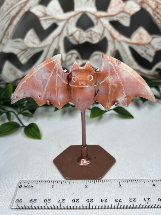 Pink Carnelian Bat