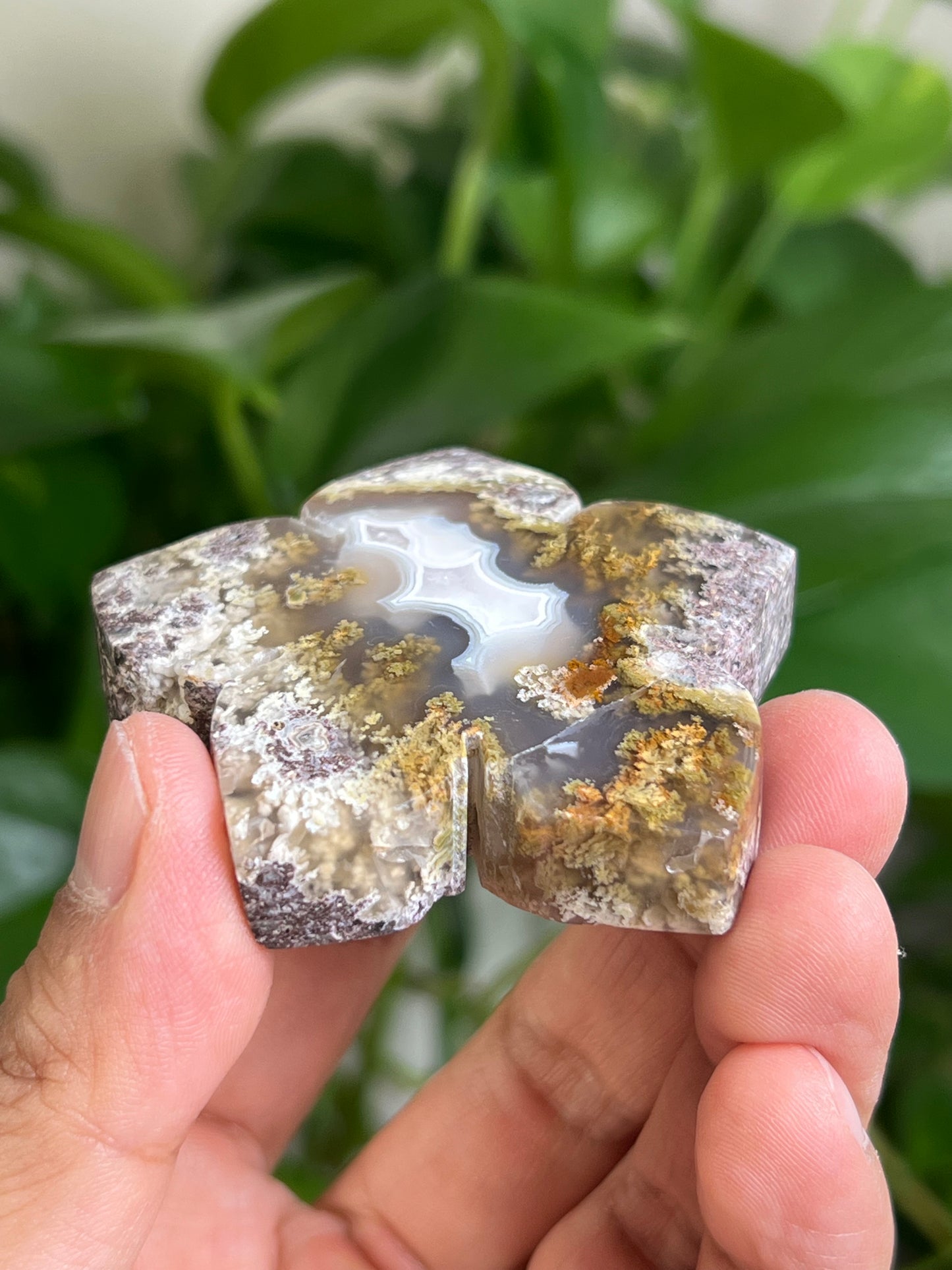 Scenic Moss Agate Flower NE