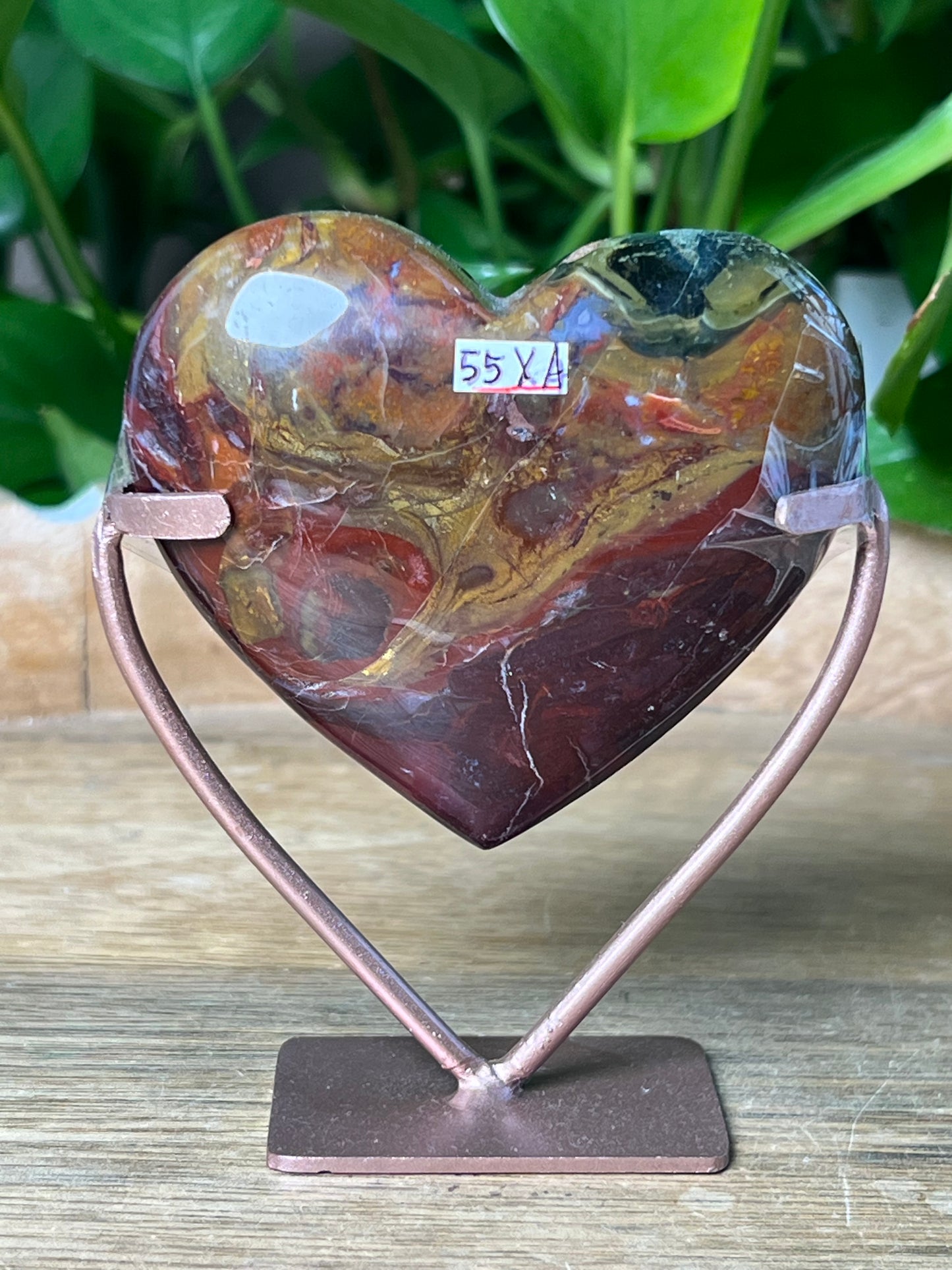 Mossy Jasper Heart