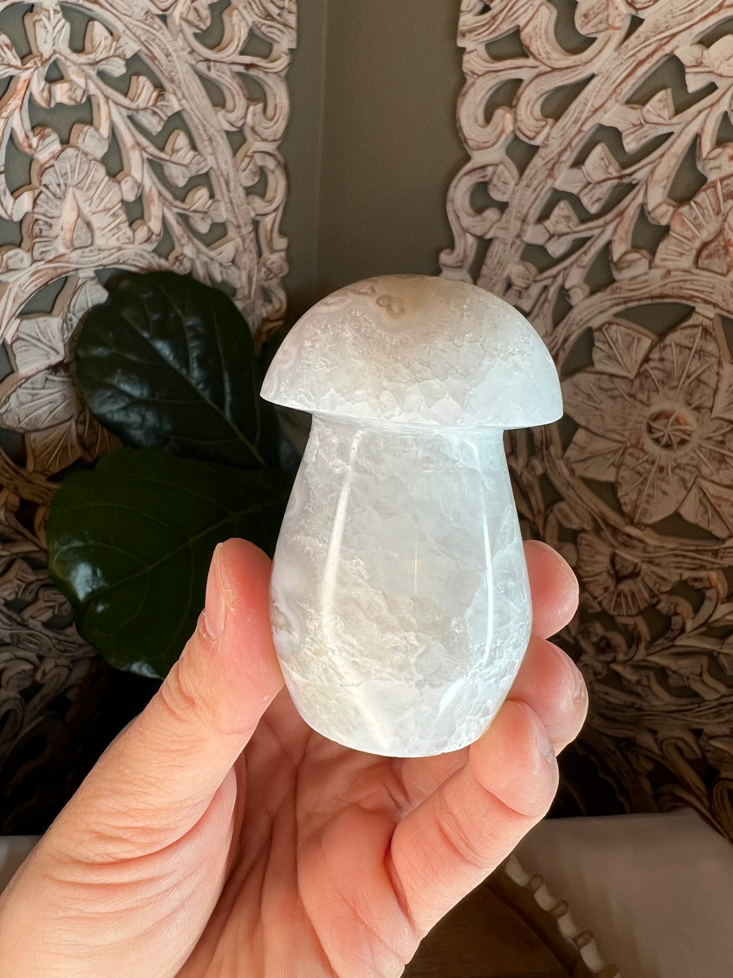 Blue Lace Agate Mushroom