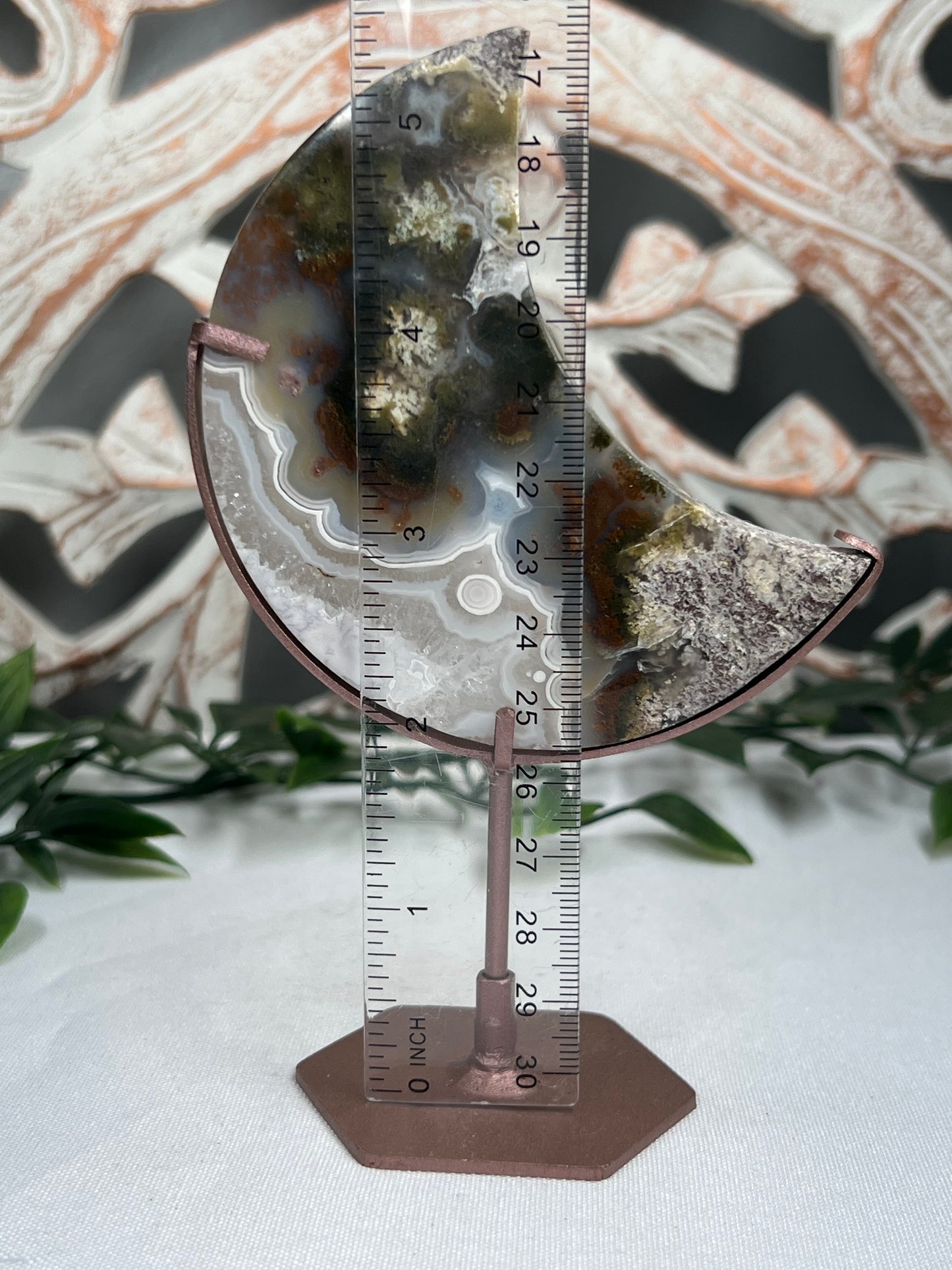 Scenic Moss Agate Moon