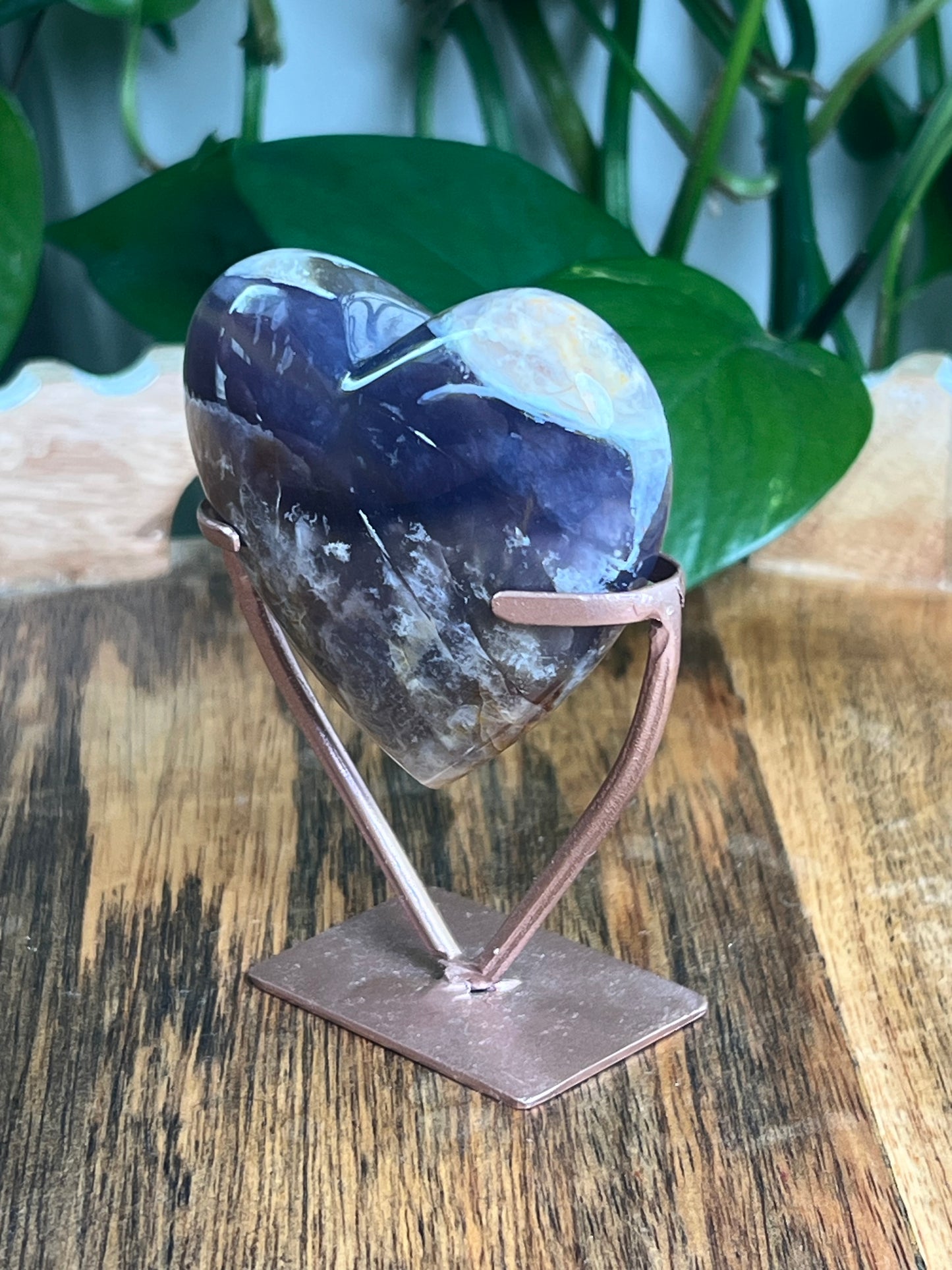 Purple Chalcedony Heart: KA